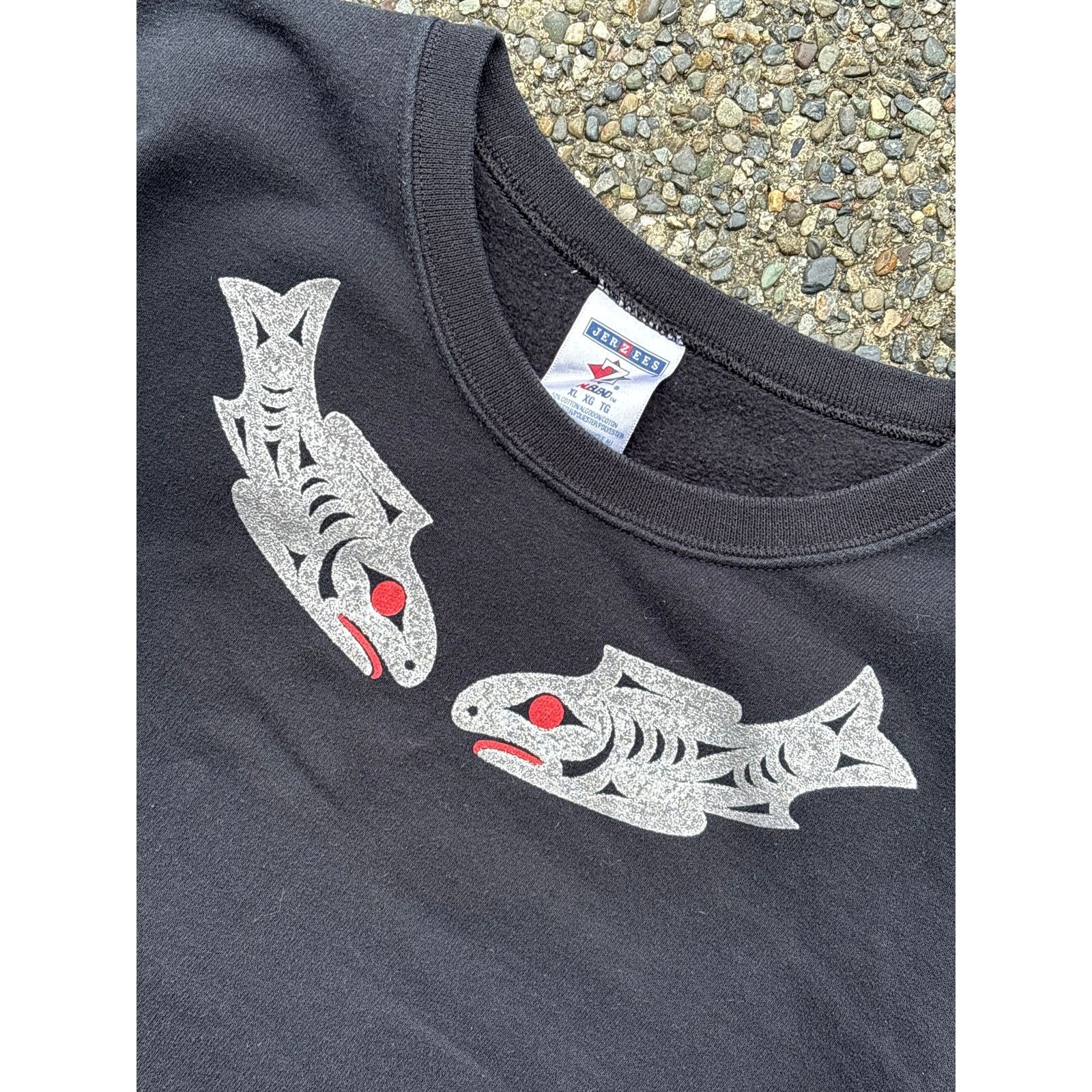 Jerzees Custom Native art silver salmon Jamestown S’klallam Tribe XL Size US XL / EU 56 / 4 - 2 Thumbnail