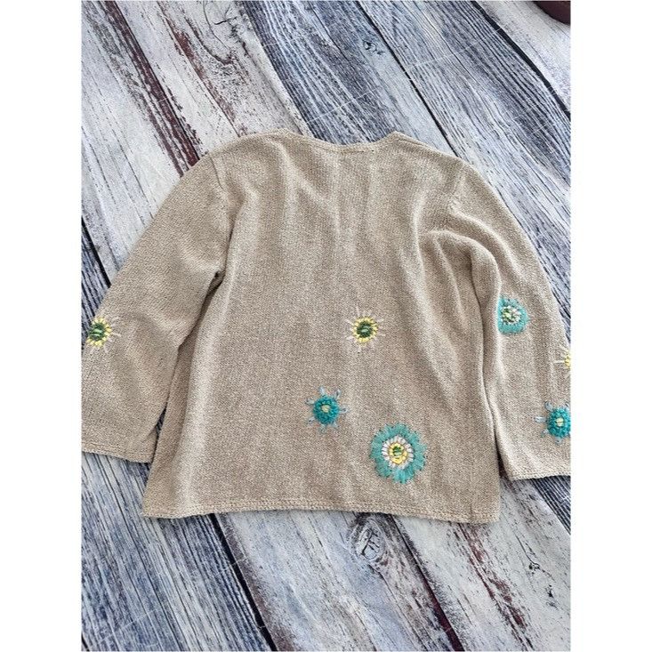 Northern Isles Vintage Northern Isles Beige Floral Embroidered Silk/Linen C Size M / US 6-8 / IT 42-44 - 4 Thumbnail