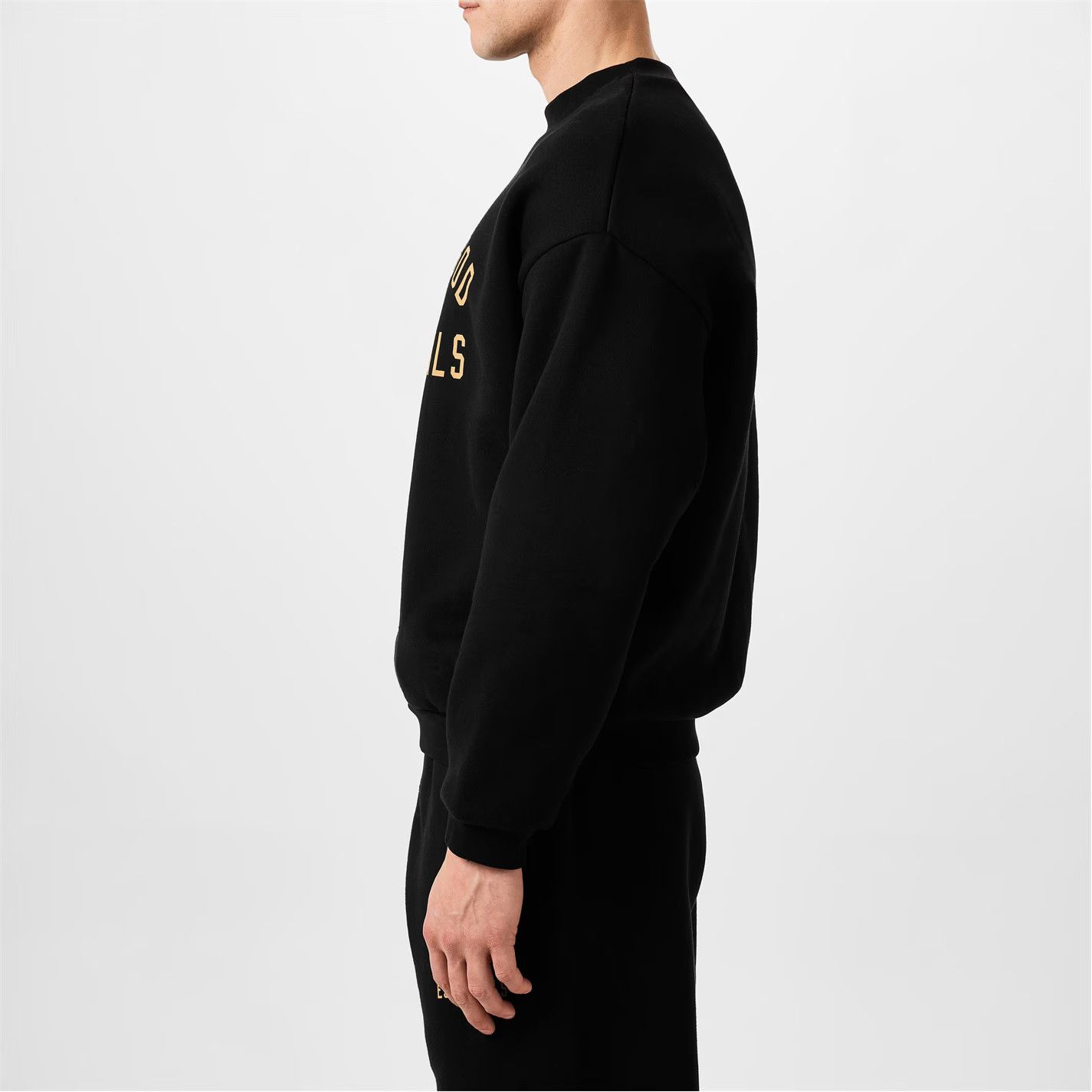 Fear of God o1g2r1mq0426 Fleece Crew Neck Sweater in Black Size US L / EU 52-54 / 3 - 3 Thumbnail