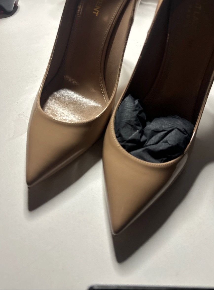 Saint Laurent Paris Anja Patent Leather Heels Size US 9.5 / IT 39.5 - 7 Thumbnail
