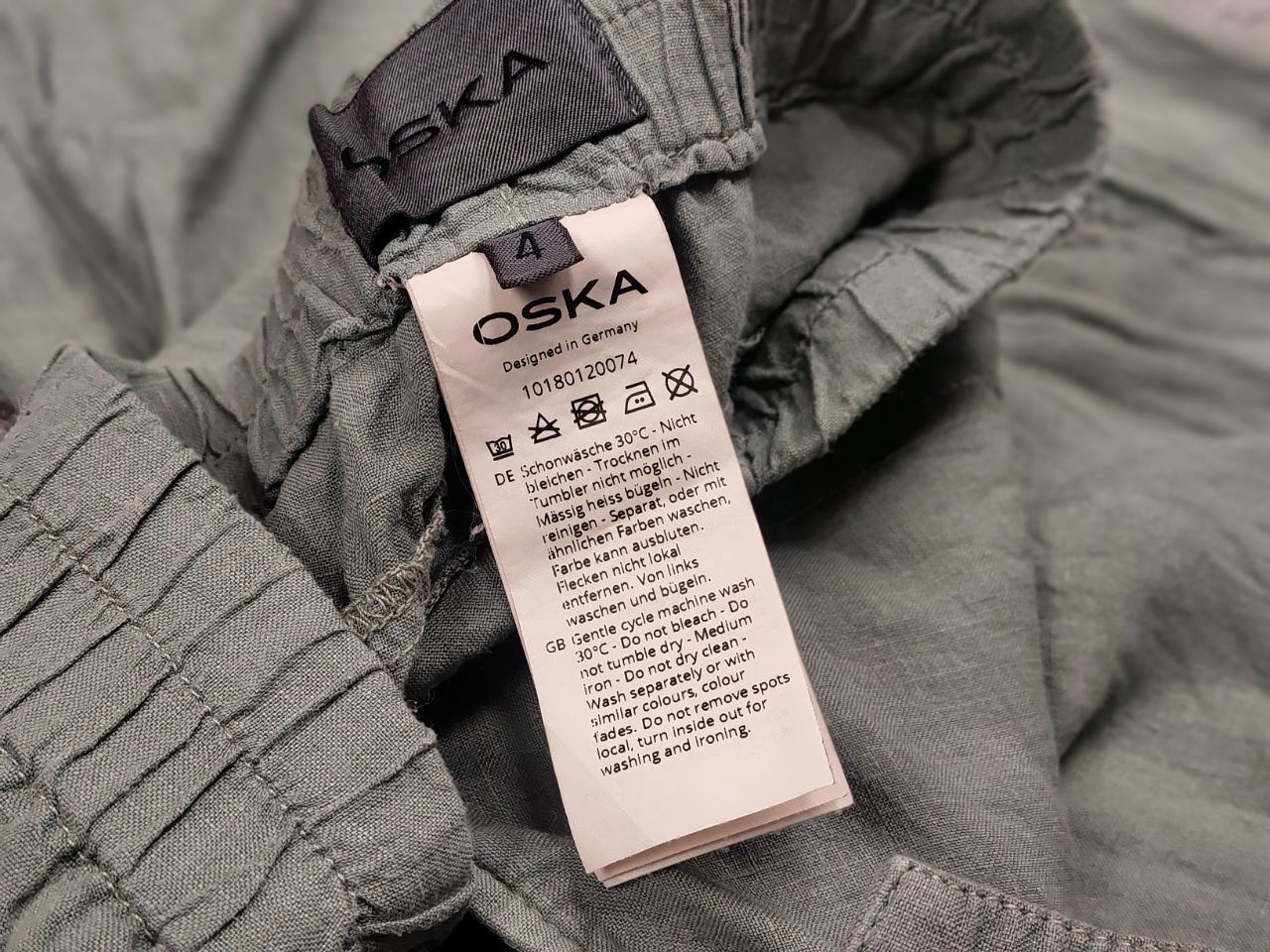 OSKA Oska Germany Design Linen pistachio color Light Baggy Pants Size 36" / US 14 / IT 50 - 16 Thumbnail