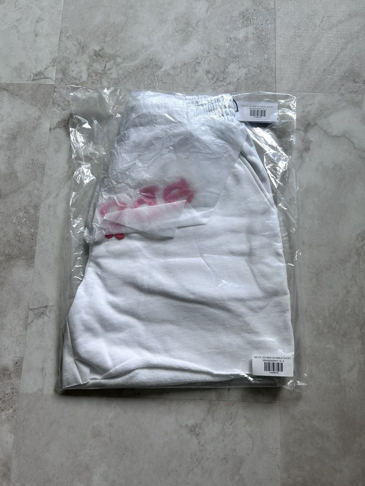 Sp5der × Young Thug Sp5der OG Web Sweatshort White Orange Size S Size US 30 / EU 46 - 8 Thumbnail