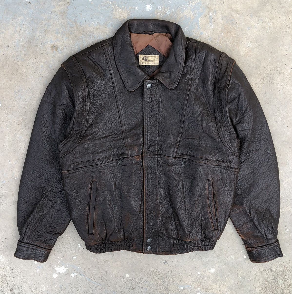 Japanese Brand Vintage Man Mirage Sheepskin Bomber Jacket Size US L / EU 52-54 / 3 - 13 Thumbnail