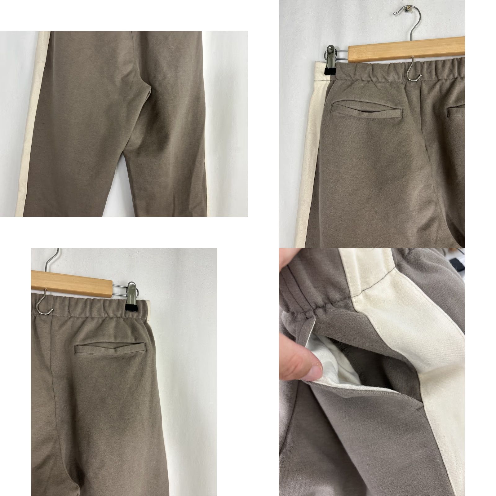 Everlane Everlane Sweatpants Women Medium Gray White Two Tone Drawstring Stitch Activewear Pants Size 32" / US 10 / IT 46 - 8 Thumbnail
