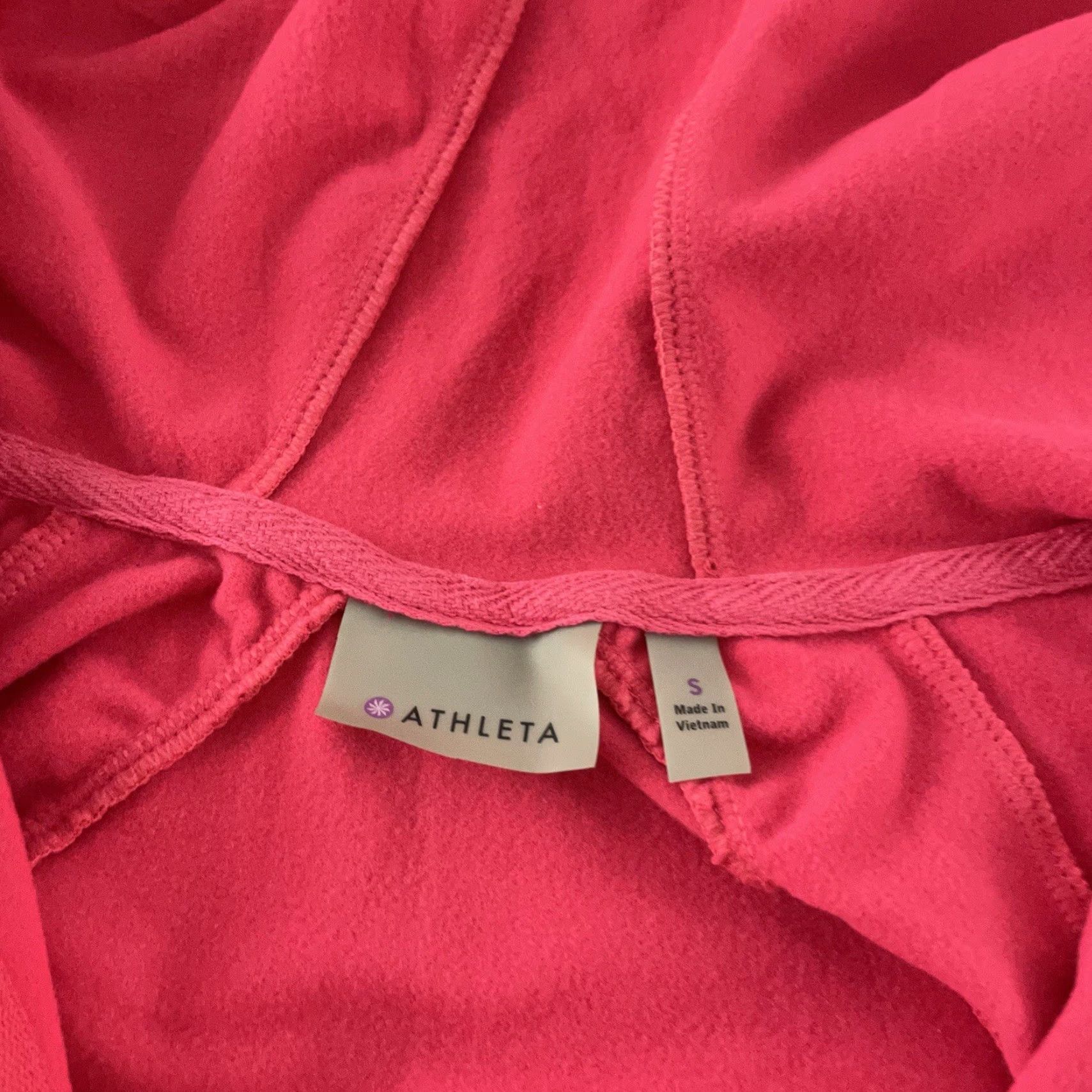 Athleta Athleta Hooded Long Sleeve Full Zip Jacket Women Small Pink Athletic Solid Top Shirt - Mens? Size S / US 4 / IT 40 - 2 Thumbnail