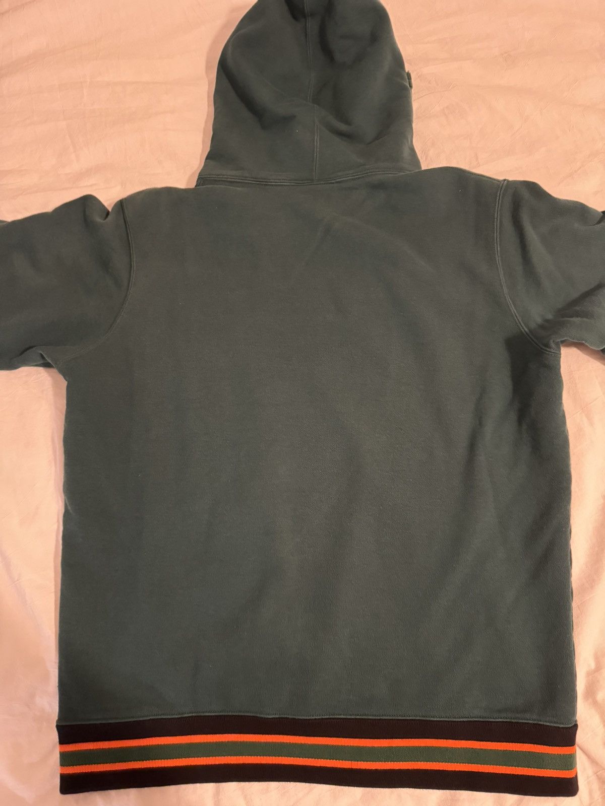 Supreme Supreme Striped Rib Hooded Sweatshirt Green Size US M / EU 48-50 / 2 - 6 Thumbnail