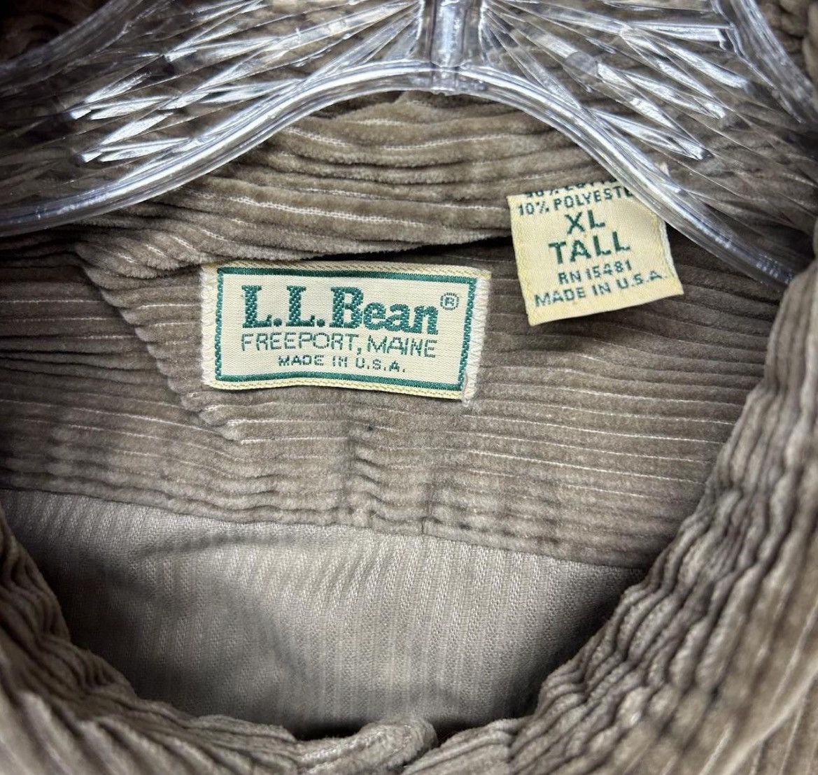 L.L. Bean Vtg L.L. Bean Wide Wale Corduroy Shirt XLTall Made in USA Size US XL / EU 56 / 4 - 2 Thumbnail