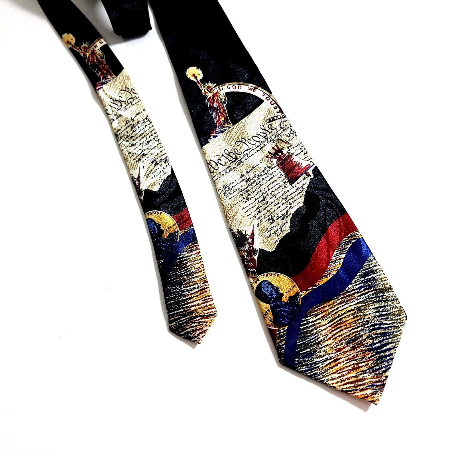 Designer Steven Harris Hand Made Black "We The People" Polyester Amer Size ONE SIZE - 2 Thumbnail