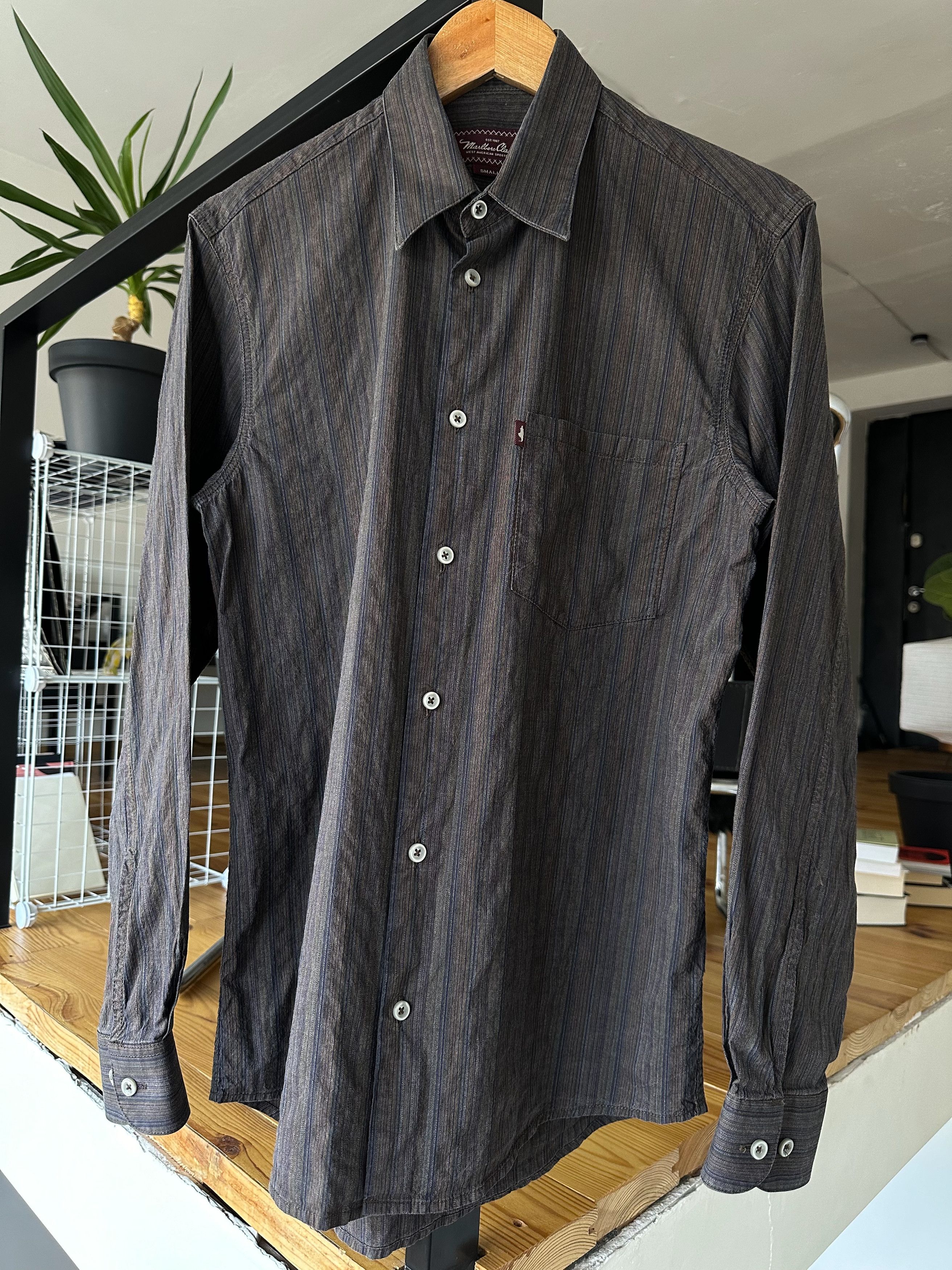 Marlboro Classics Marlboro Classics Brown Longsleeve Shirt Men's Small Size US S / EU 44-46 / 1 - 1 Thumbnail