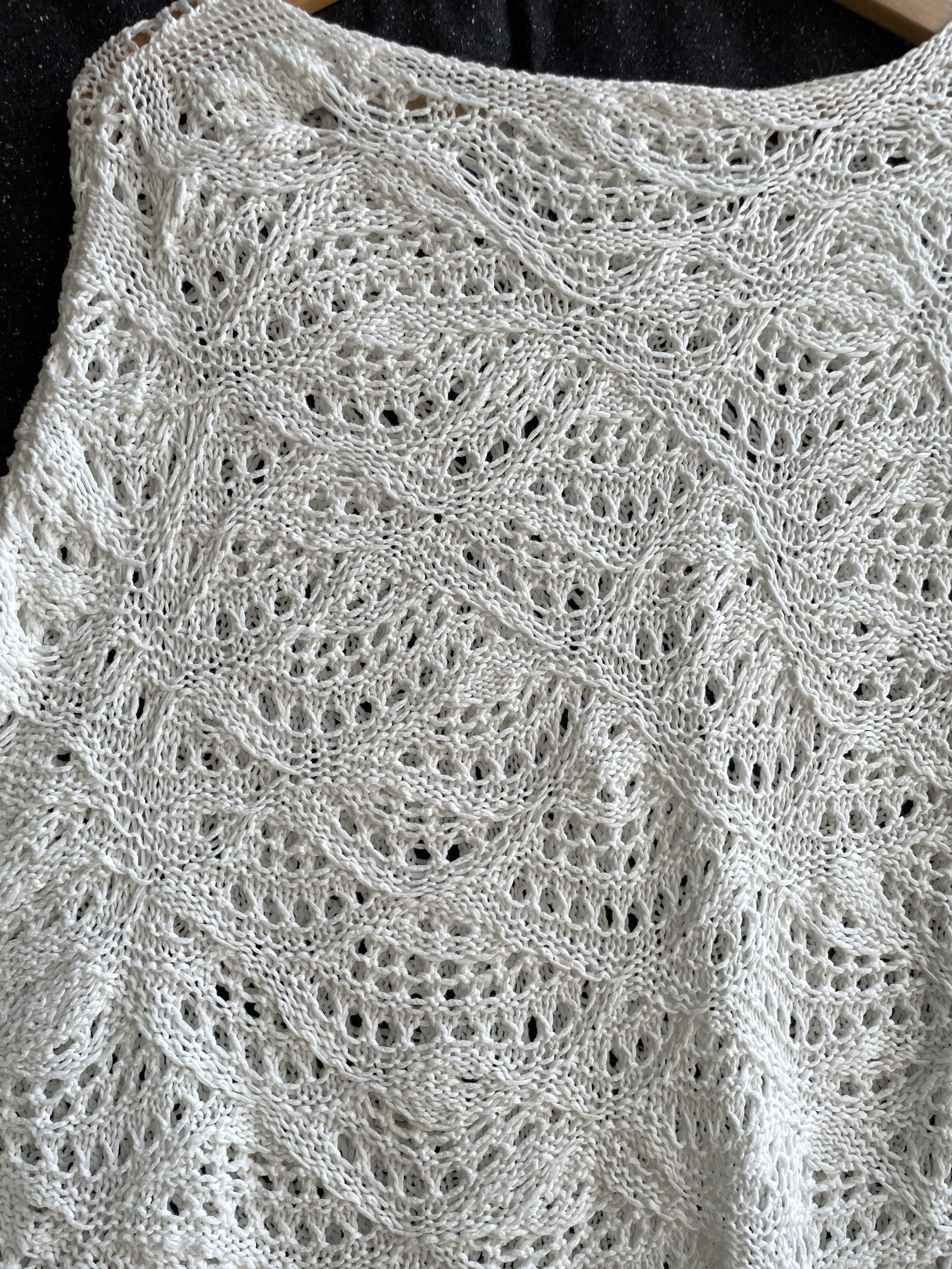 Fabiana Filippi Fabiana Filippi Cotton Crochet Fringe Cape Sweater Size L Size L / US 10 / IT 46 - 5 Thumbnail