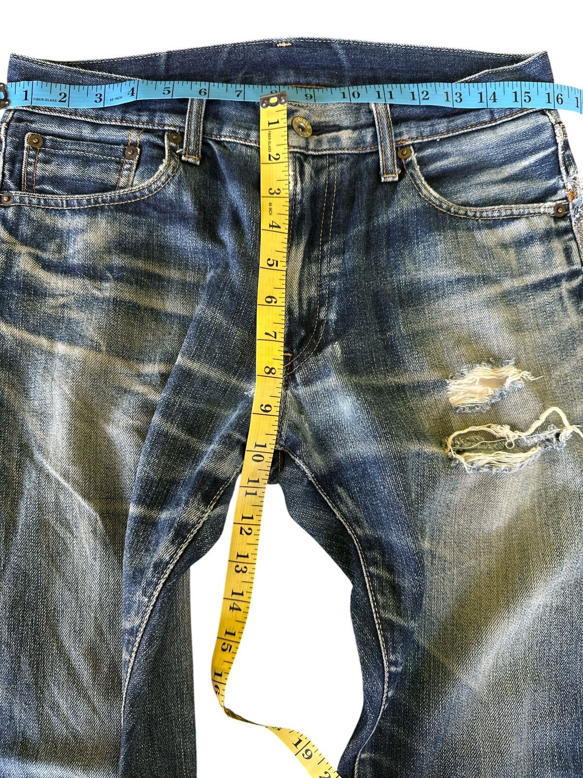 Japanese Brand Distress Uniqlo Selvedge 32x37 . Size US 32 / EU 48 - 3 Thumbnail