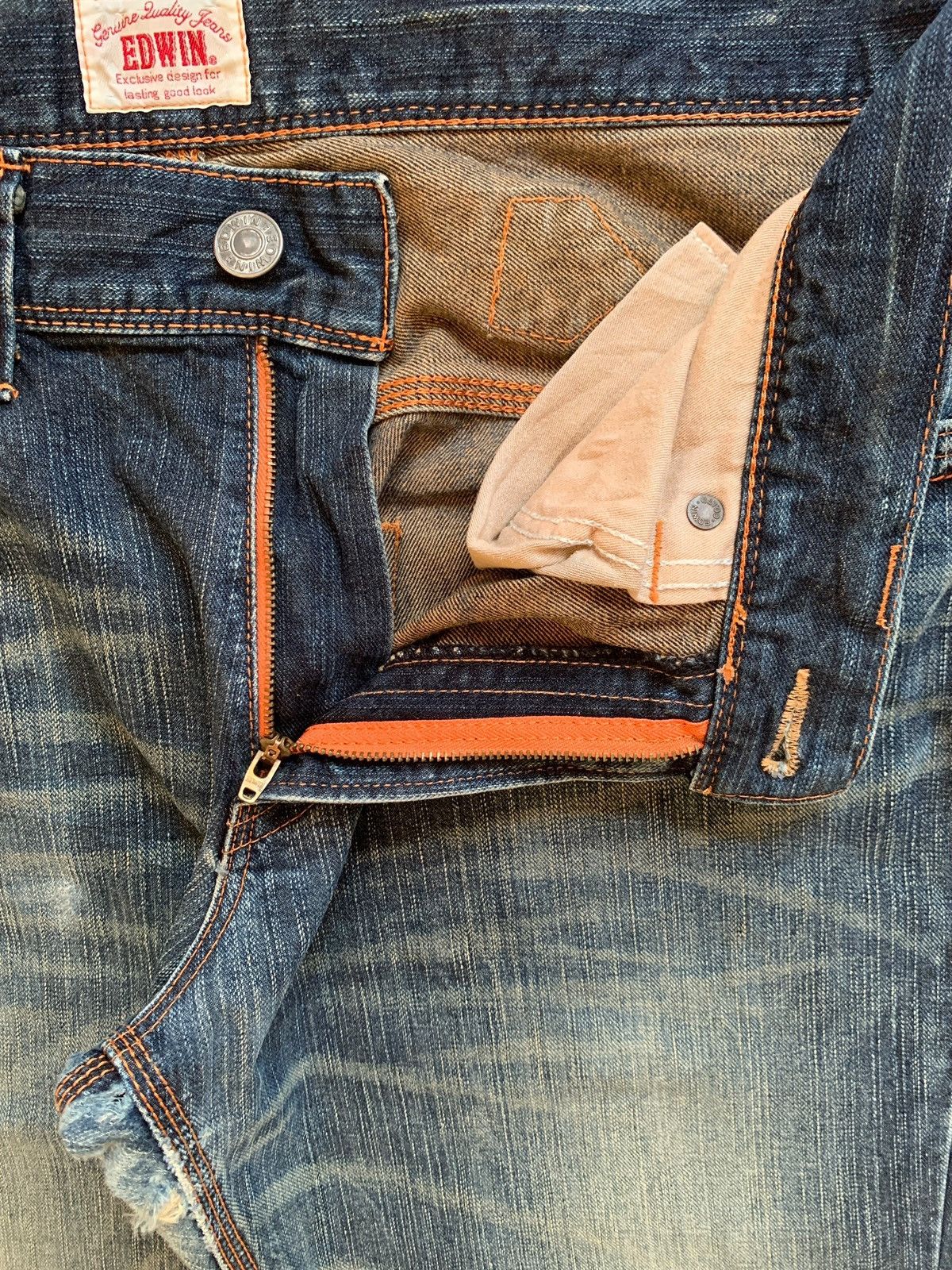 Edwin Exclusive Vintage Edwin Mud Wash Buckle Back Bootcut Jeans Size US 35 - 10 Thumbnail
