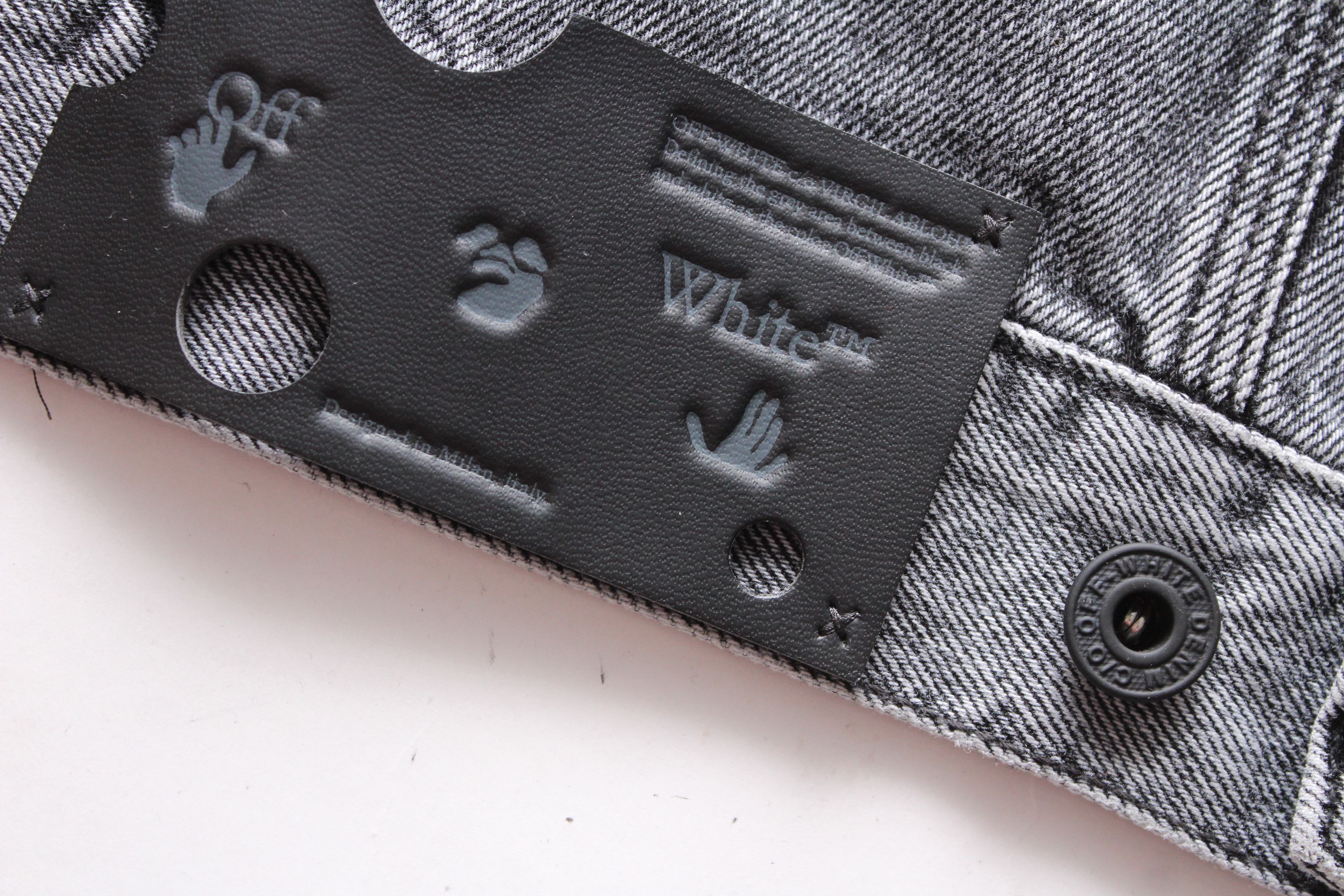 Off-White Off-White Logo Slim Fit Grey Denim Jacket Virgil Abloh Size US S / EU 44-46 / 1 - 13 Thumbnail