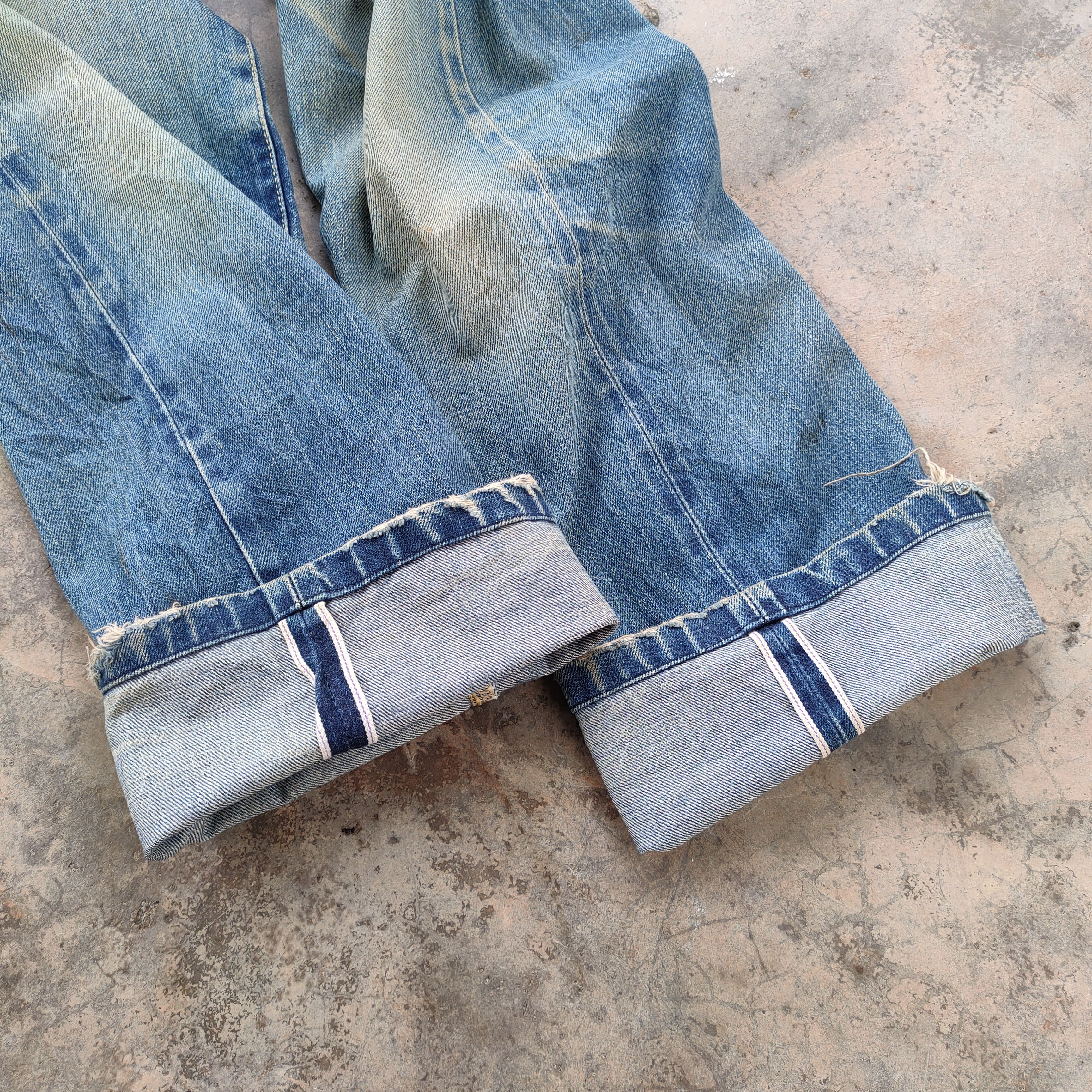 Paul Smith # VINTAGE PAUL SMITH SELVEDGE RUSTY FADED RIPPED JEANS PANTS Size US 30 / EU 46 - 12 Thumbnail