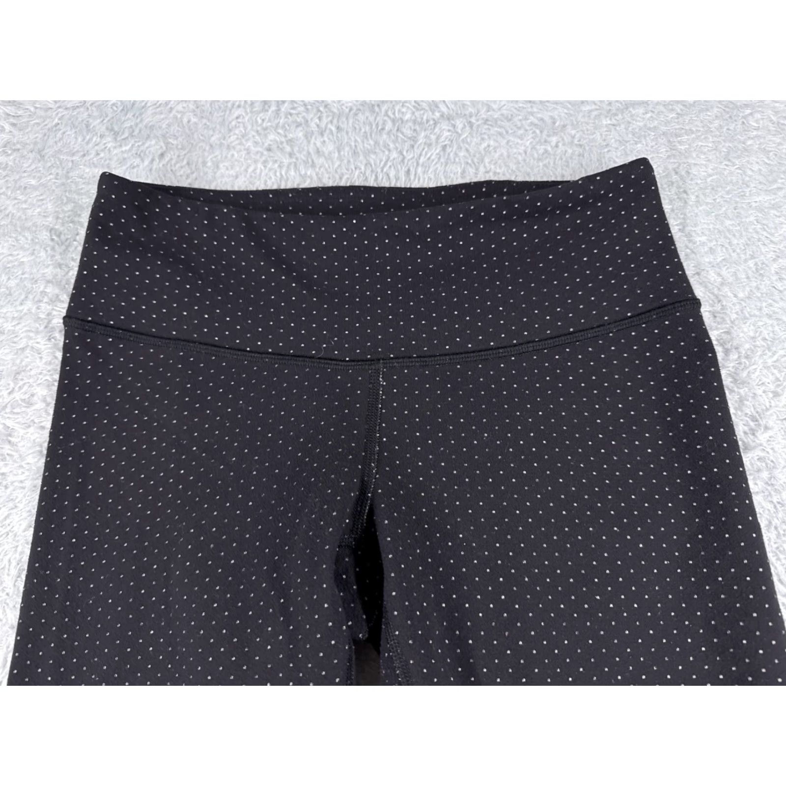 Lululemon Lululemon Wunder Under Pants Womens 4 Black Polka Dot Crop 25" Yoga Gym Casual Size 27" / US 4 / IT 40 - 4 Thumbnail