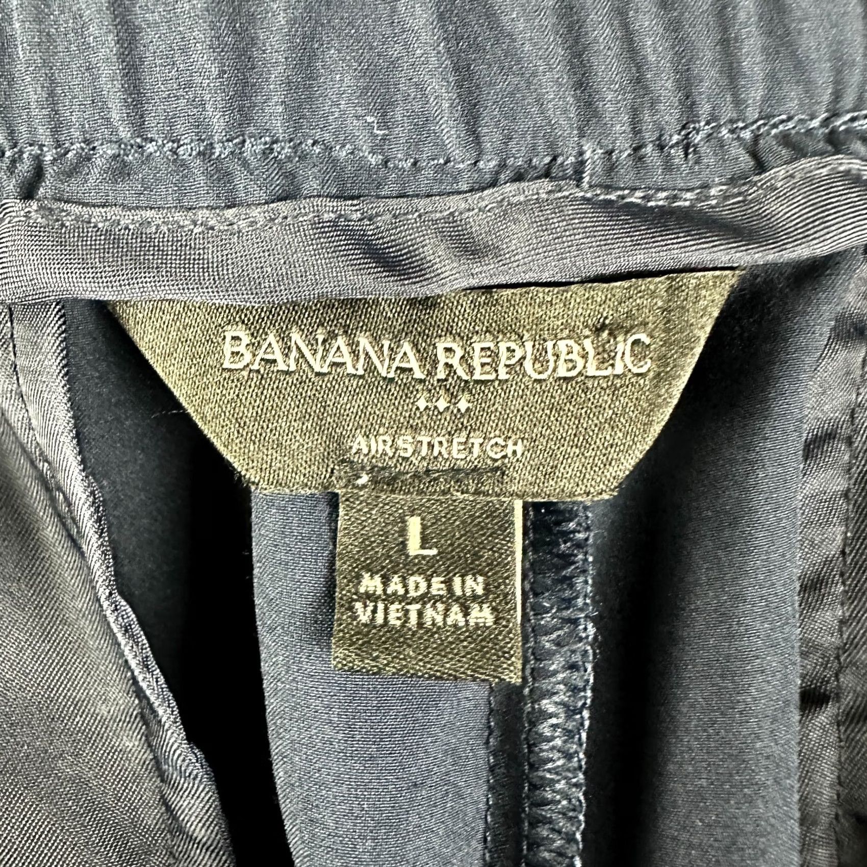 Banana Republic Banana Republic Pants Womens Large Blue Stretch Flat Front Zip Fly Elastic Waist Classic Modern Size 36" / US 14 / IT 50 - 4 Thumbnail