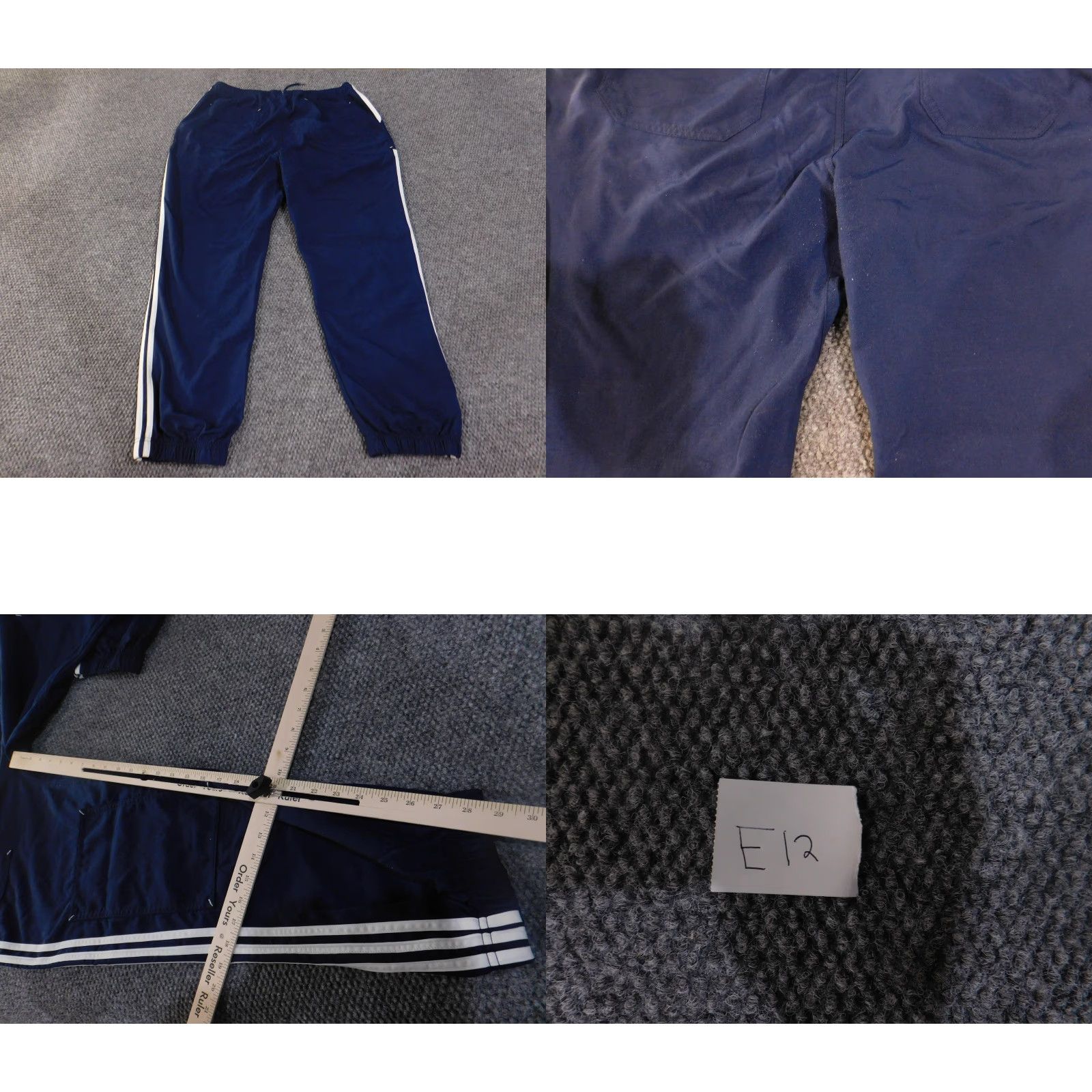 Adidas Adidas Pants Mens XL Trefoil Three Stripes Nylon Track Athletic Windbreaker Size US 36 / EU 52 - 9 Thumbnail