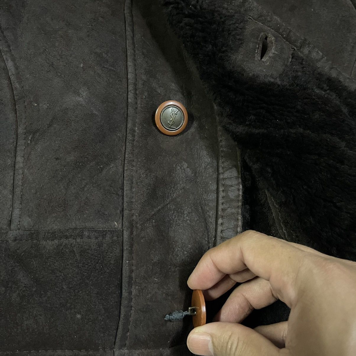 Yves Saint Laurent Vintage YSL Yves Saint Laurent Shearling Leather Jacket Size US M / EU 48-50 / 2 - 7 Thumbnail