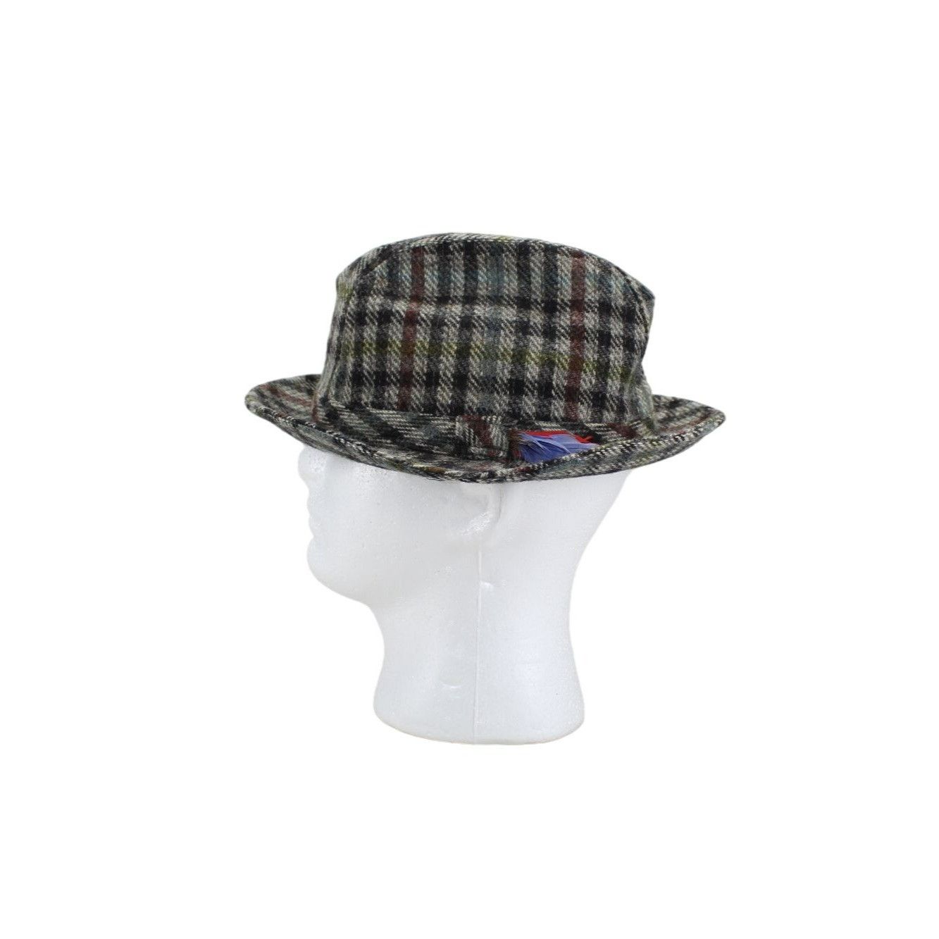 L.L. Bean × Vintage Vtg LL Bean Multi Houndstooth Fedora Lined Hat Size ONE SIZE - 1 Thumbnail