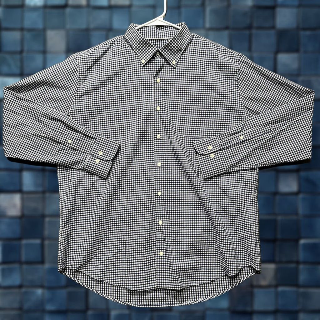 Peter Millar Peter Millar Ferdinand Sports Shirt Mens XL White/Blue Check Button Down EUC Size US XL / EU 56 / 4 - 1 Thumbnail