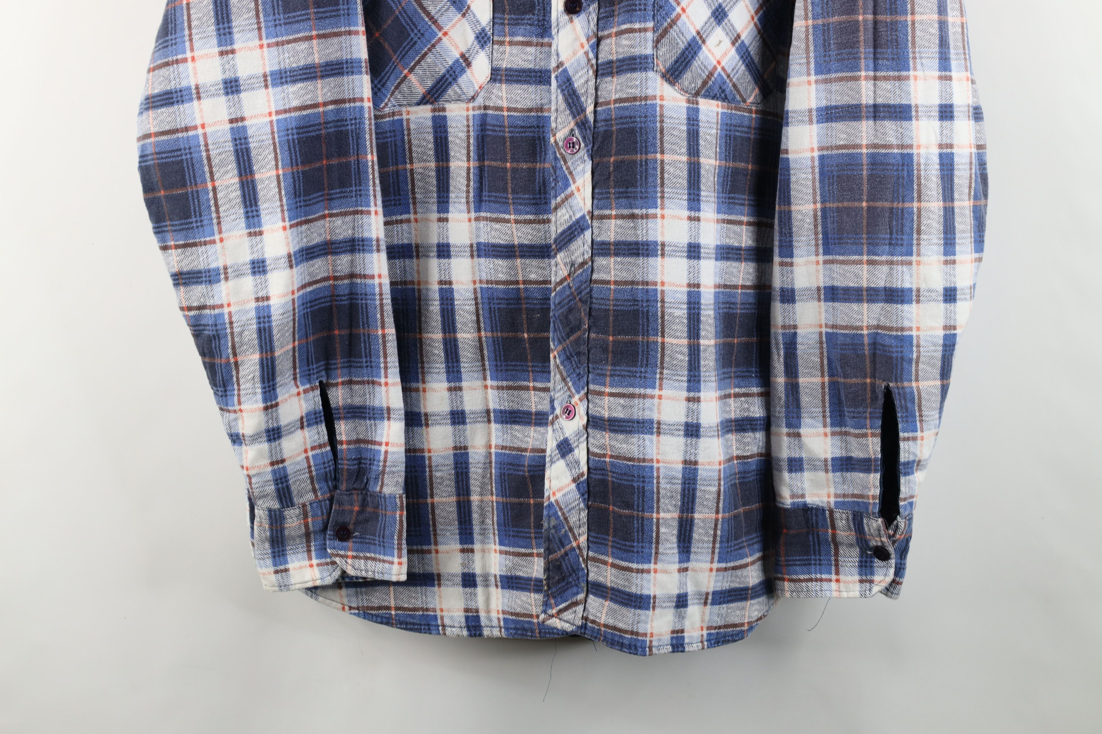 Vintage Vintage 70s Streetwear Quilted Flannel Button Shirt Jacket Size US L / EU 52-54 / 3 - 3 Thumbnail