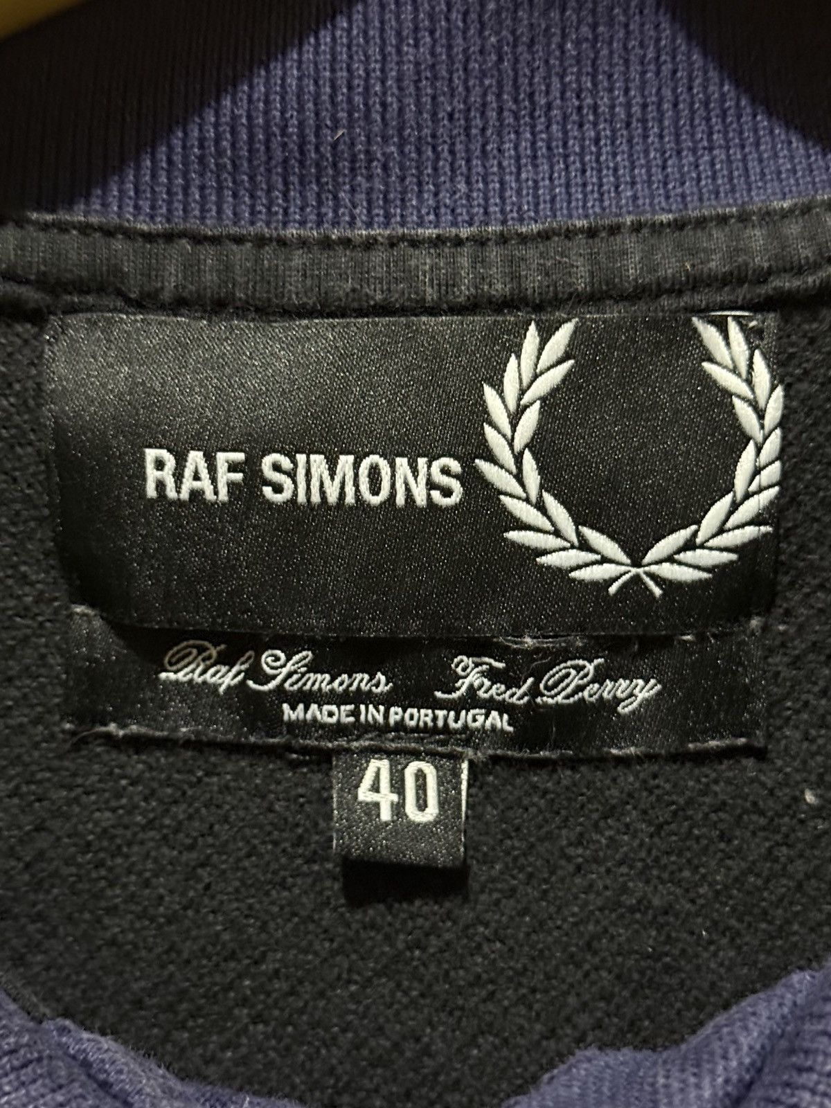 Fred Perry × Raf Simons Fred Perry x Raf Simons Oversized V-Insert Pique Polo Black Size US XXS / EU 40 - 3 Thumbnail
