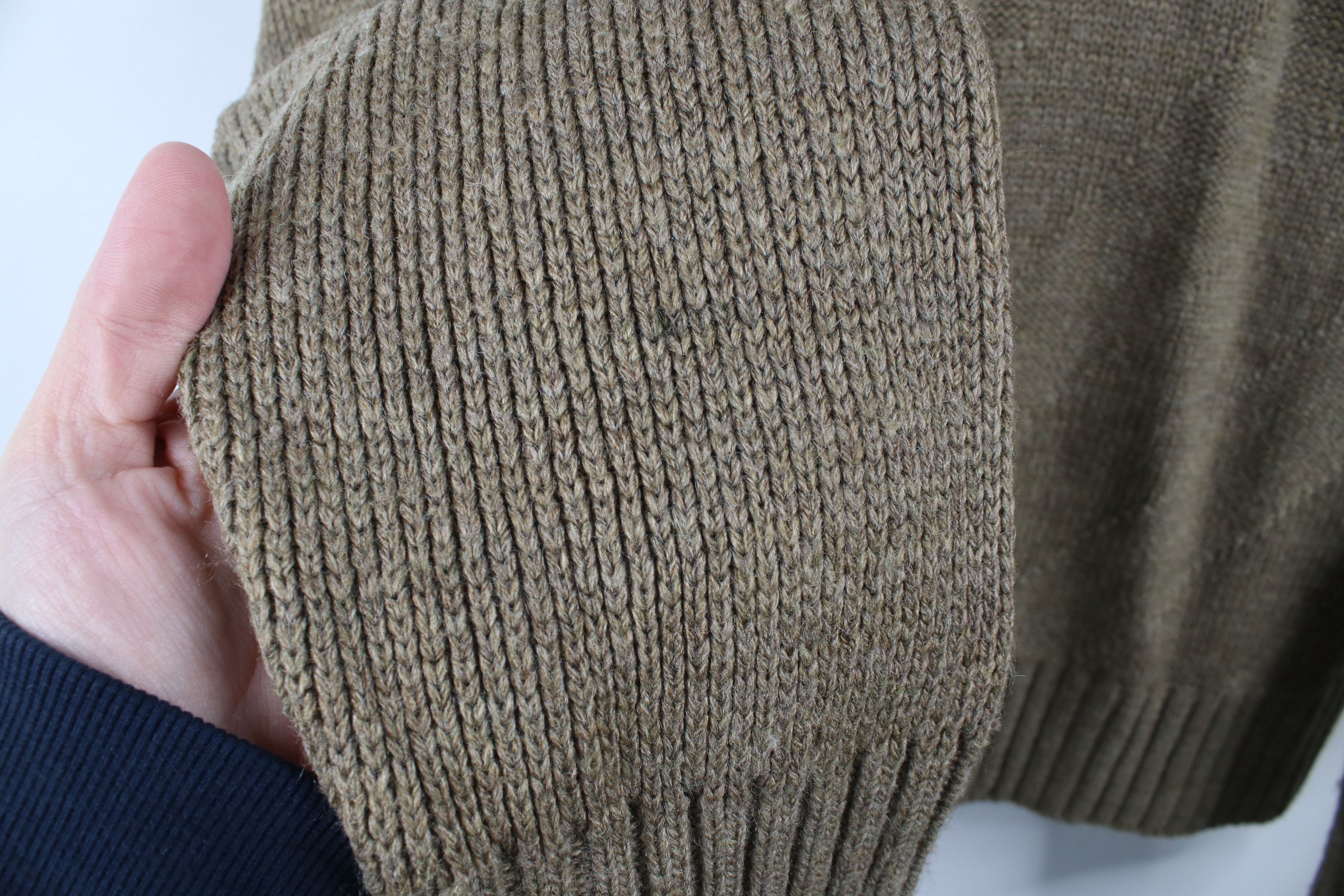 Vintage Vintage 90s Streetwear Knit Pullover Henley Sweater Brown Size US M / EU 48-50 / 2 - 5 Thumbnail