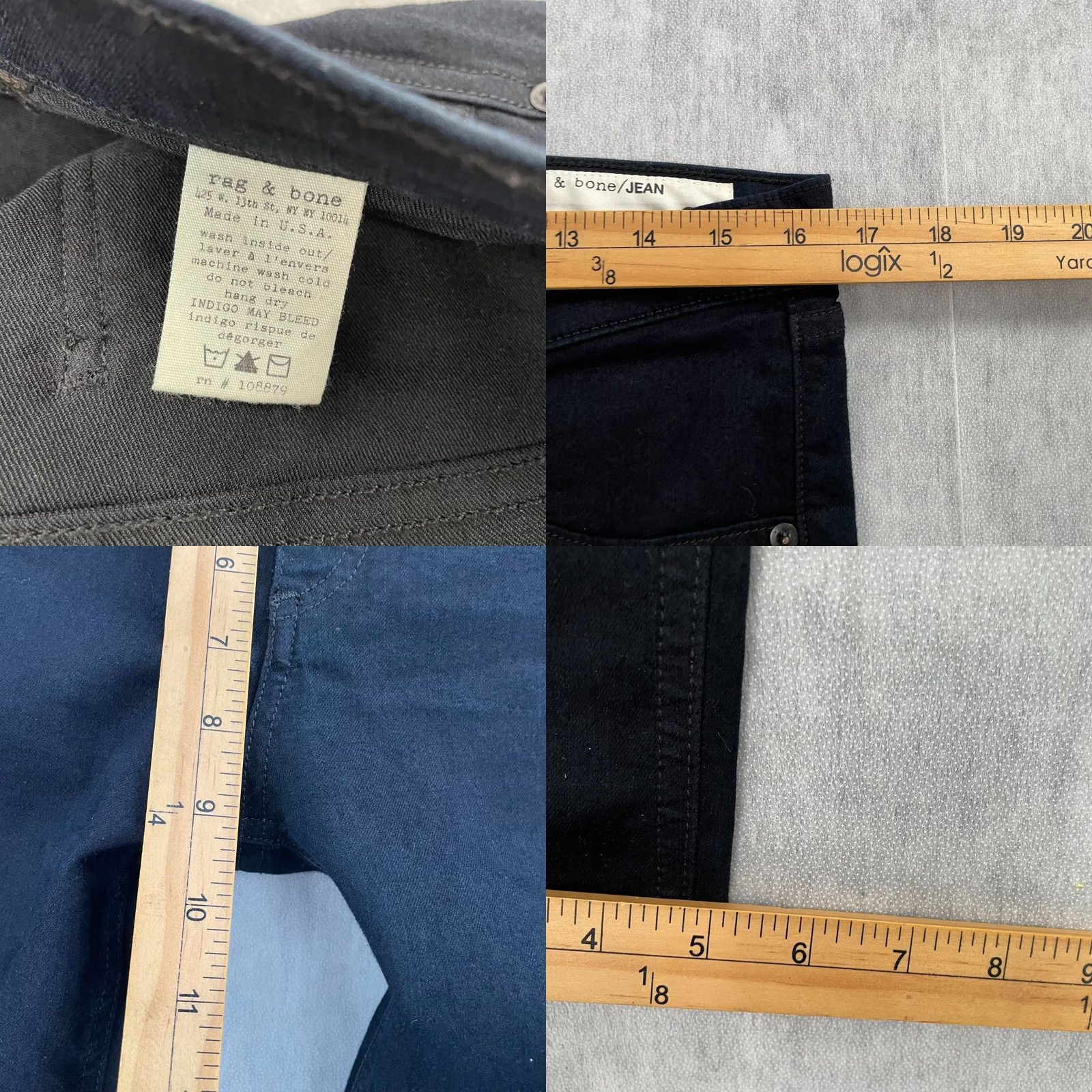 Rag & Bone Rag & Bone Jeans Women 31 Blue Midnight Indigo Legging Denim Pants USA Ladies Size 24" / US 00 / IT 34 - 8 Thumbnail