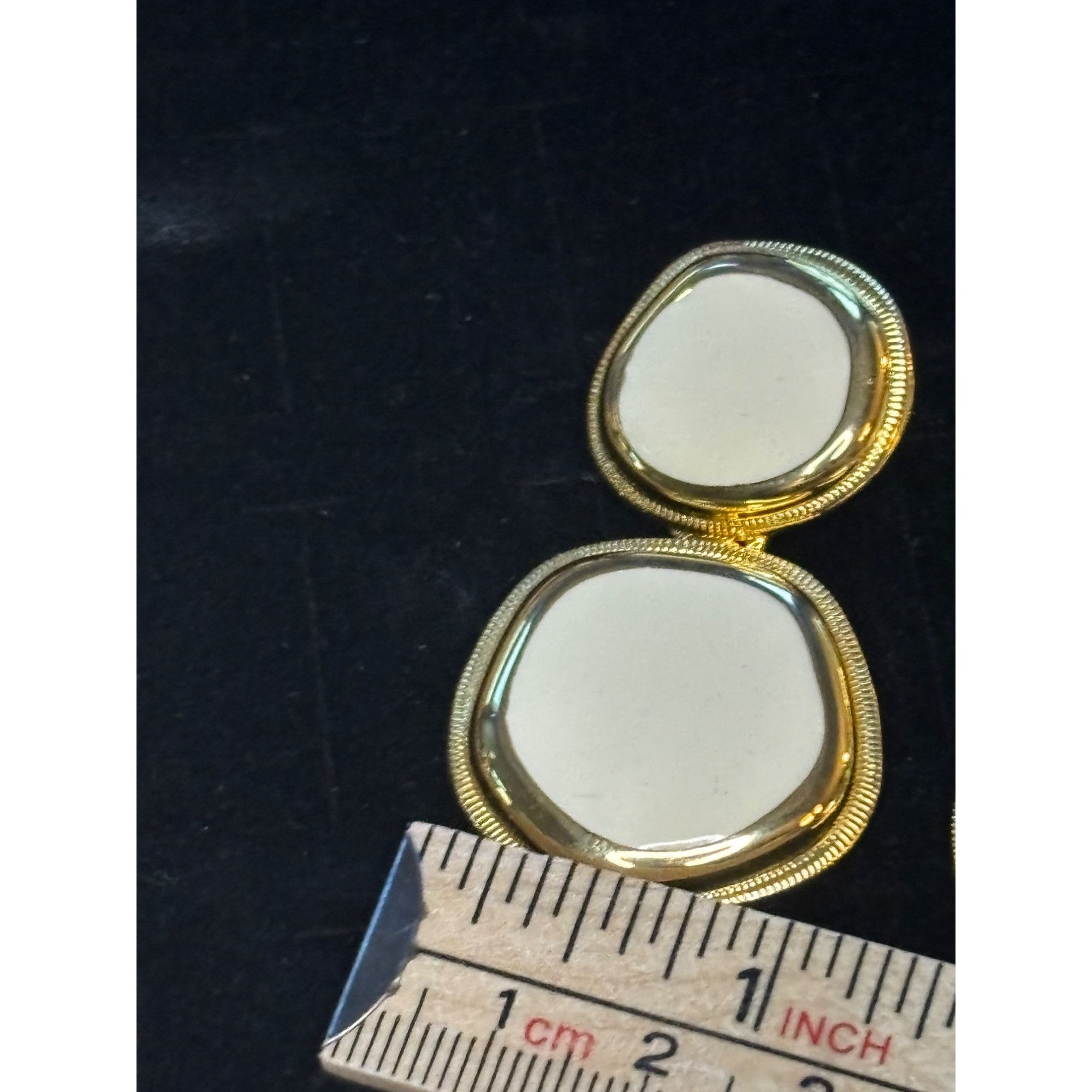Other Vintage Gold-Tone double circle drop Earrings Size ONE SIZE - 4 Thumbnail