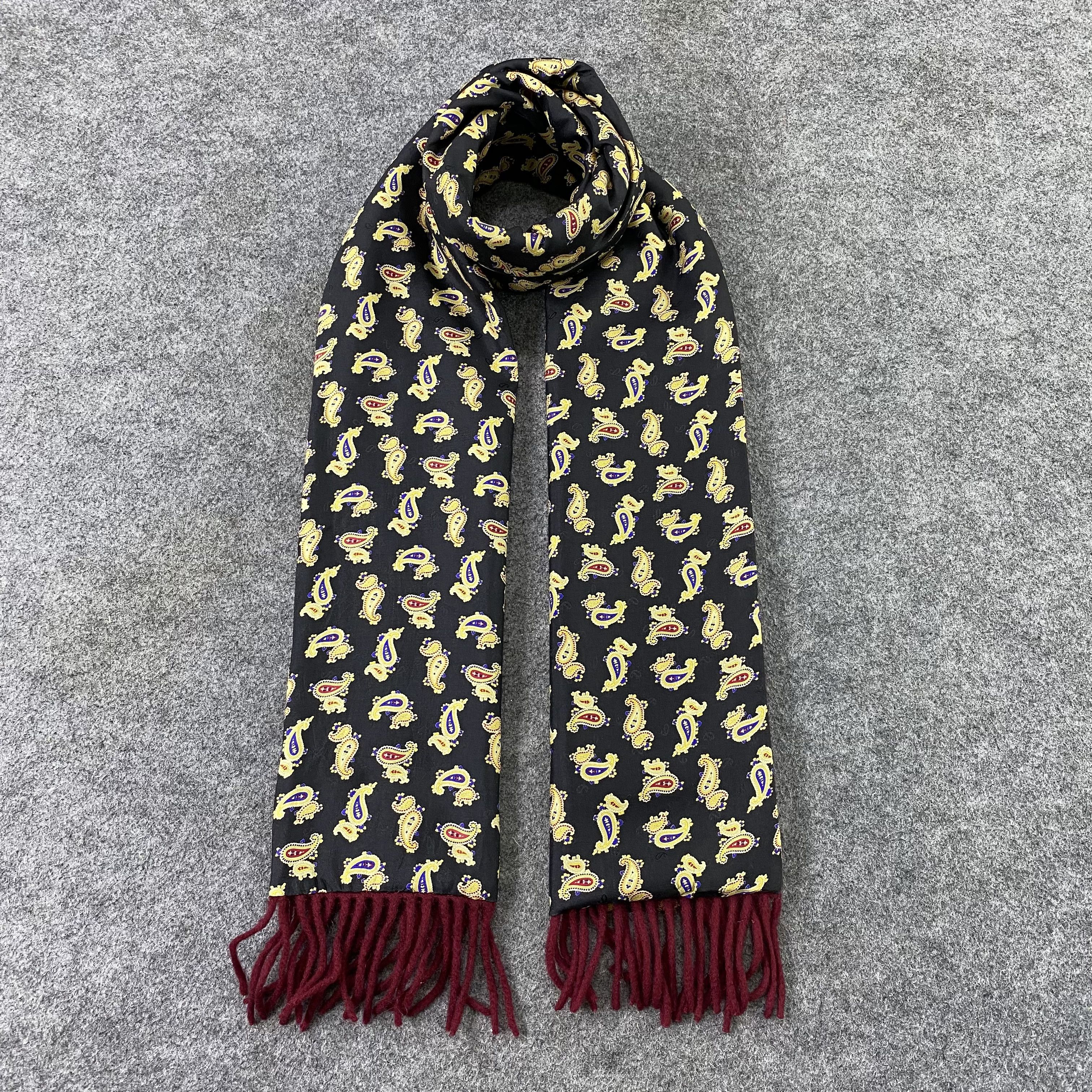 Designer Paisley Silk & Cashmere Muffler / Scarf / Neckwear - T1352 Size ONE SIZE - 1 Thumbnail