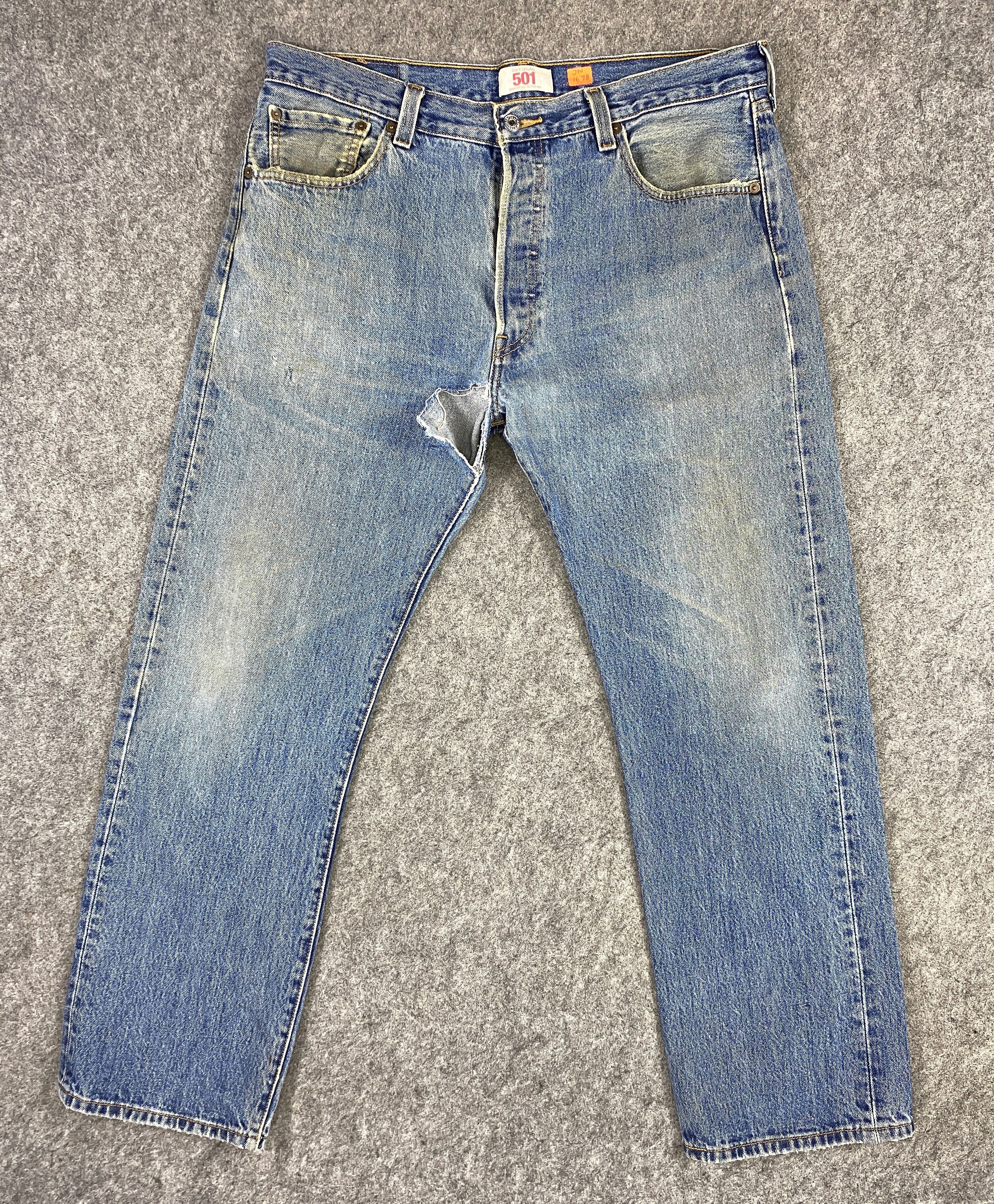 Levi's Earth Tone Vintage Levi's 501 Jeans 37x29.5 Denim -JN1678 Size US 37 - 1 Thumbnail