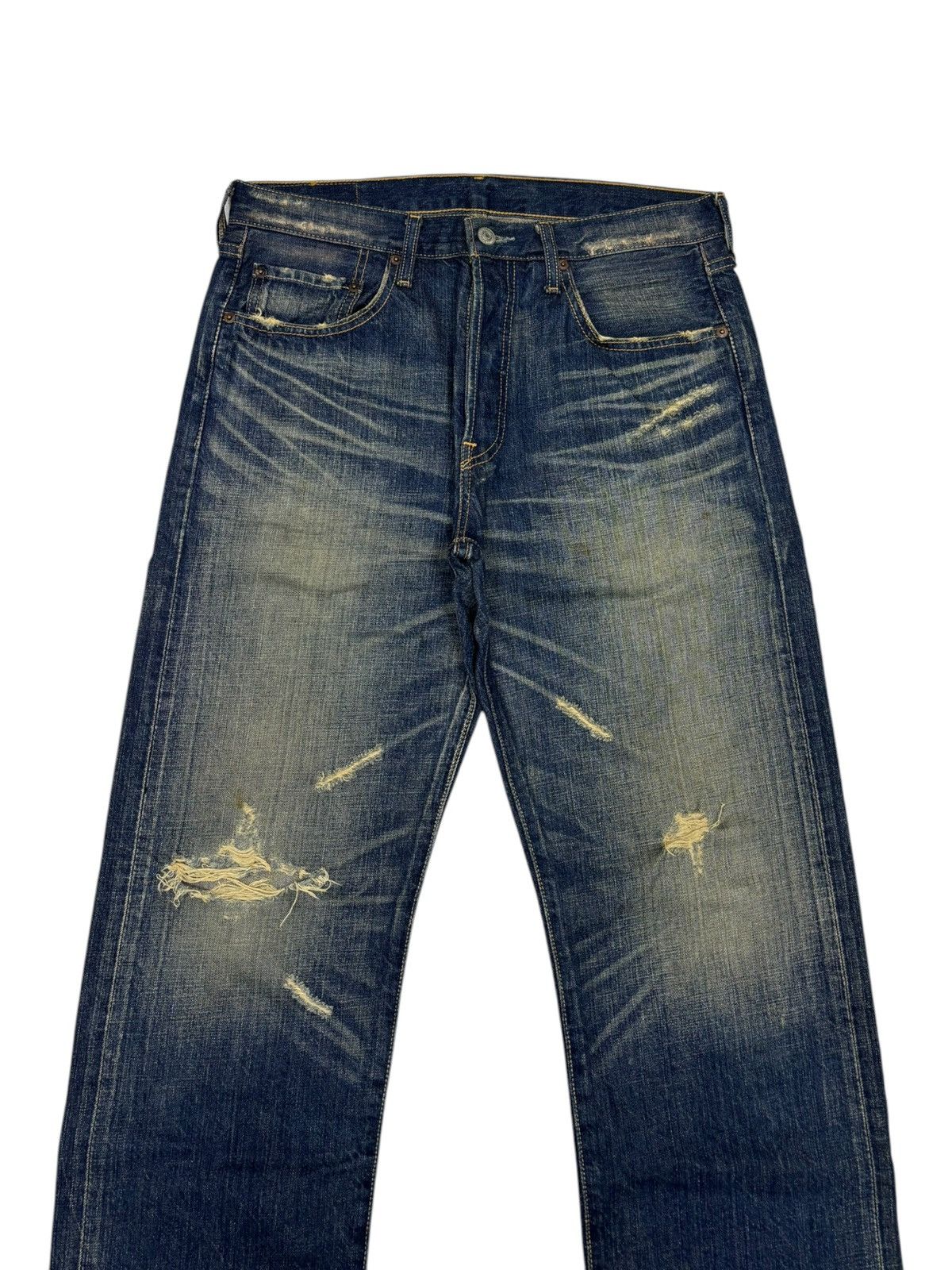 Kapital Levis 501 Mud Wash Japan Distressed Denim Jeans Size US 32 / EU 48 - 7 Thumbnail