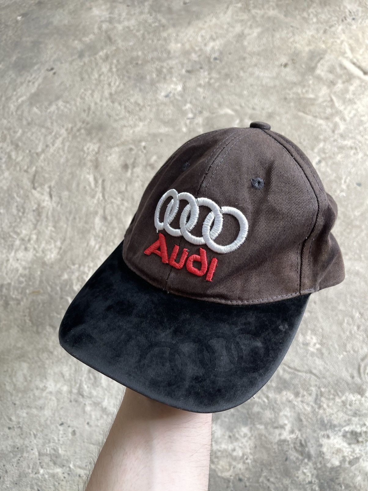 Audi AUDI 90S Y2K BIG LOGO RACING F1 FLAMES VELVET CAP HAT Size ONE SIZE - 3 Thumbnail