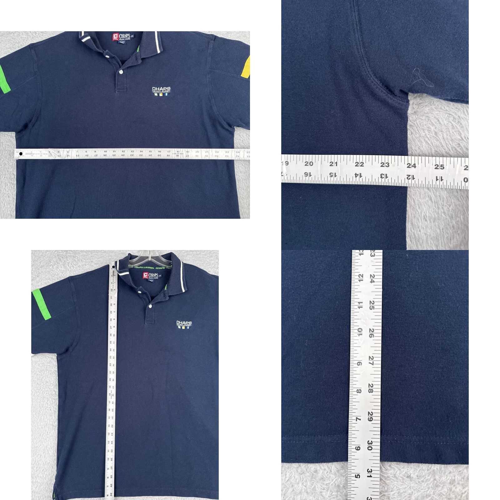 Chaps VINTAGE Chaps Ralph Lauren Polo Shirt Mens 2XL Blue Polo Shirt Golf 100% Cotton Slim Mens Golf, Sports, Casual, Workwear, Travel Size US XXL / EU 58 / 5 - 8 Thumbnail