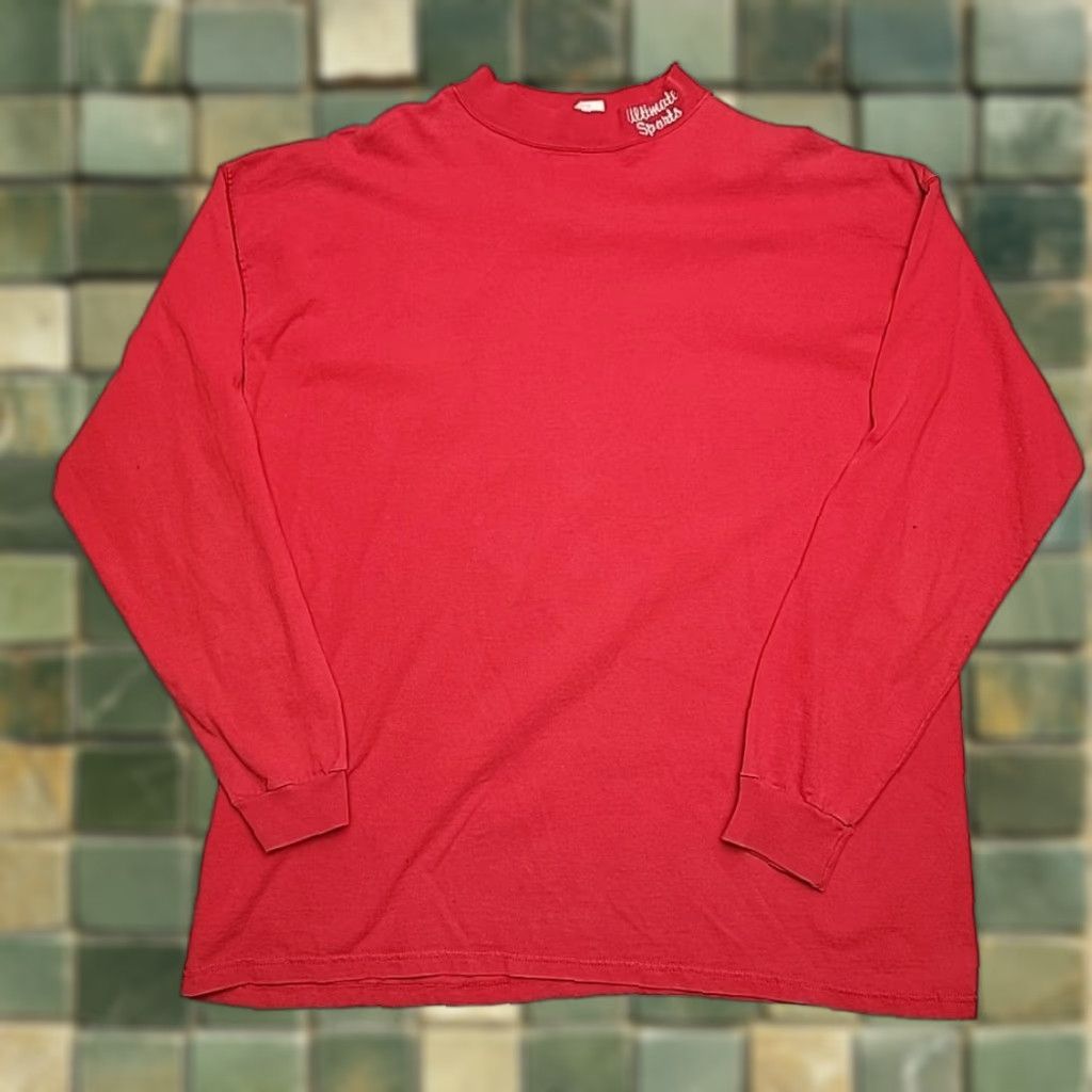 Vintage VINTAGE Santee Sweatshirt Mens 2XL Red Knit Pullover Mock Neck Long Sleeve Cotton Logo Embroidered USA VTG Size US XXL / EU 58 / 5 - 1 Thumbnail