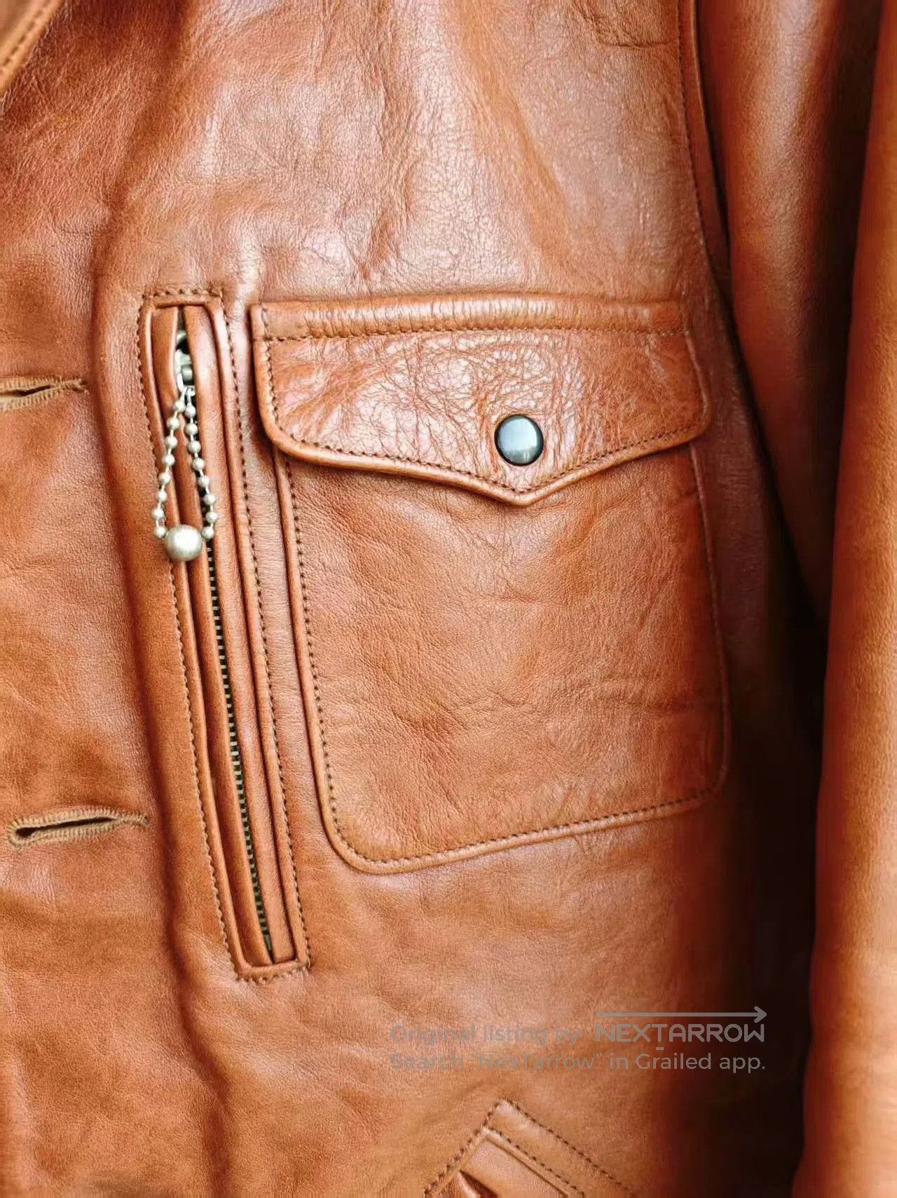 Rainbow Country California Bear 1940s Horsehide Leather Jacket. Size US S / EU 44-46 / 1 - 4 Thumbnail