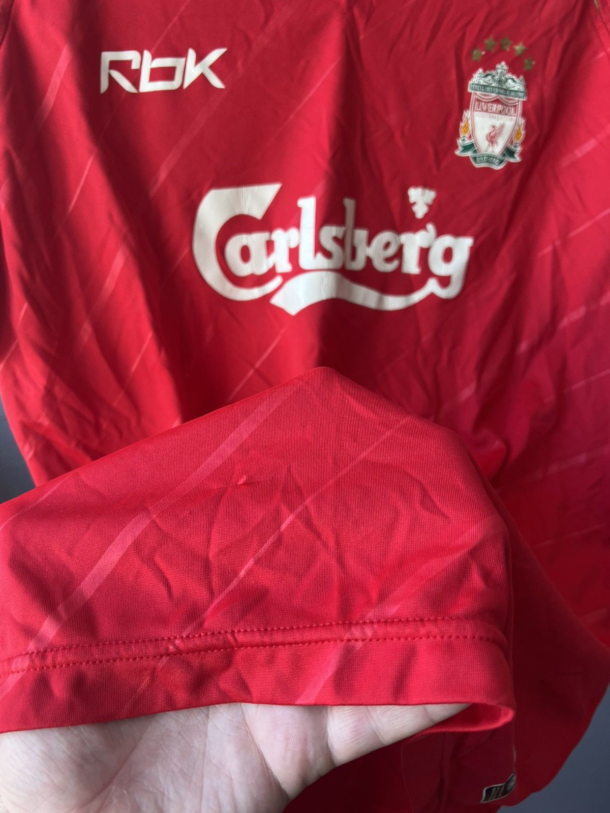 Reebok 2005/06 LIVERPOOL FC #8 GERRARD HOME SOCCER JERSEY SHIRT M-L Size US L / EU 52-54 / 3 - 13 Thumbnail