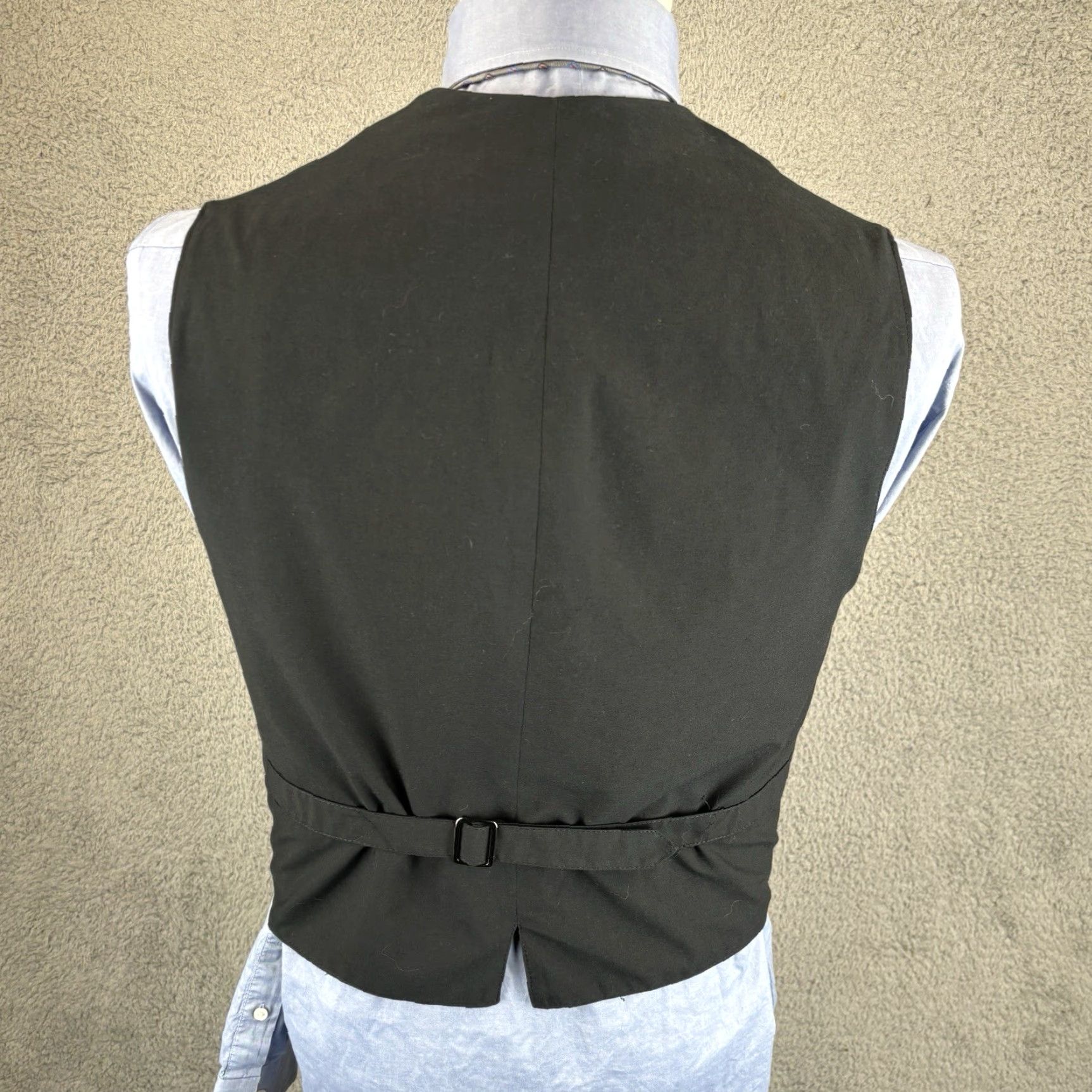 Nudie Jeans Nudie Jeans Vest Men's Medium Navy Black Denim Waistcoat Wedding Party 4 Button Size US 31 - 4 Thumbnail