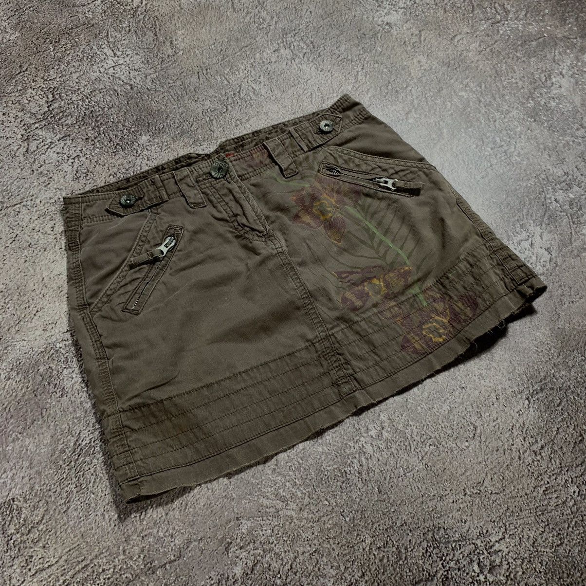 Vintage Vintage Y2K Floral Mini Skirt Cargo Pocket Grunge Slim 26 Size 26" / US 2 / IT 38 - 3 Thumbnail
