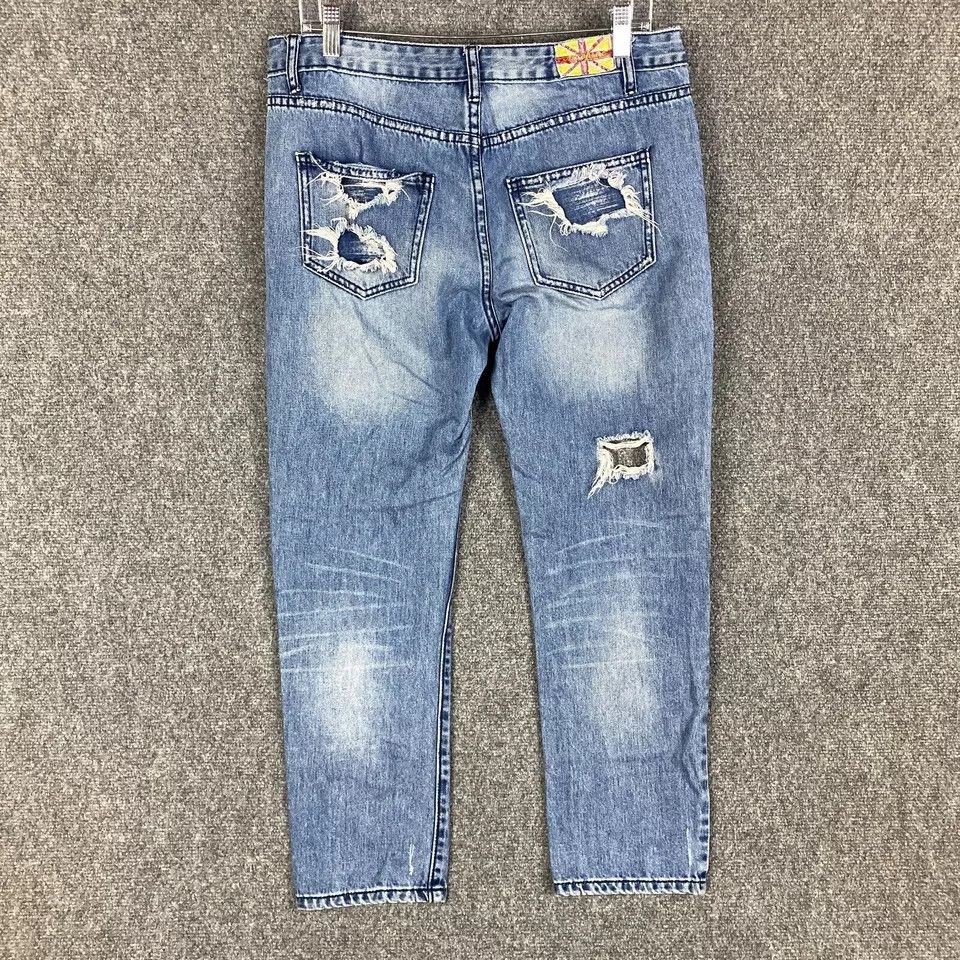 Other Machine Jeans Women's 31 Denim Ripped Ankle Light Wash Size 31" - 6 Thumbnail