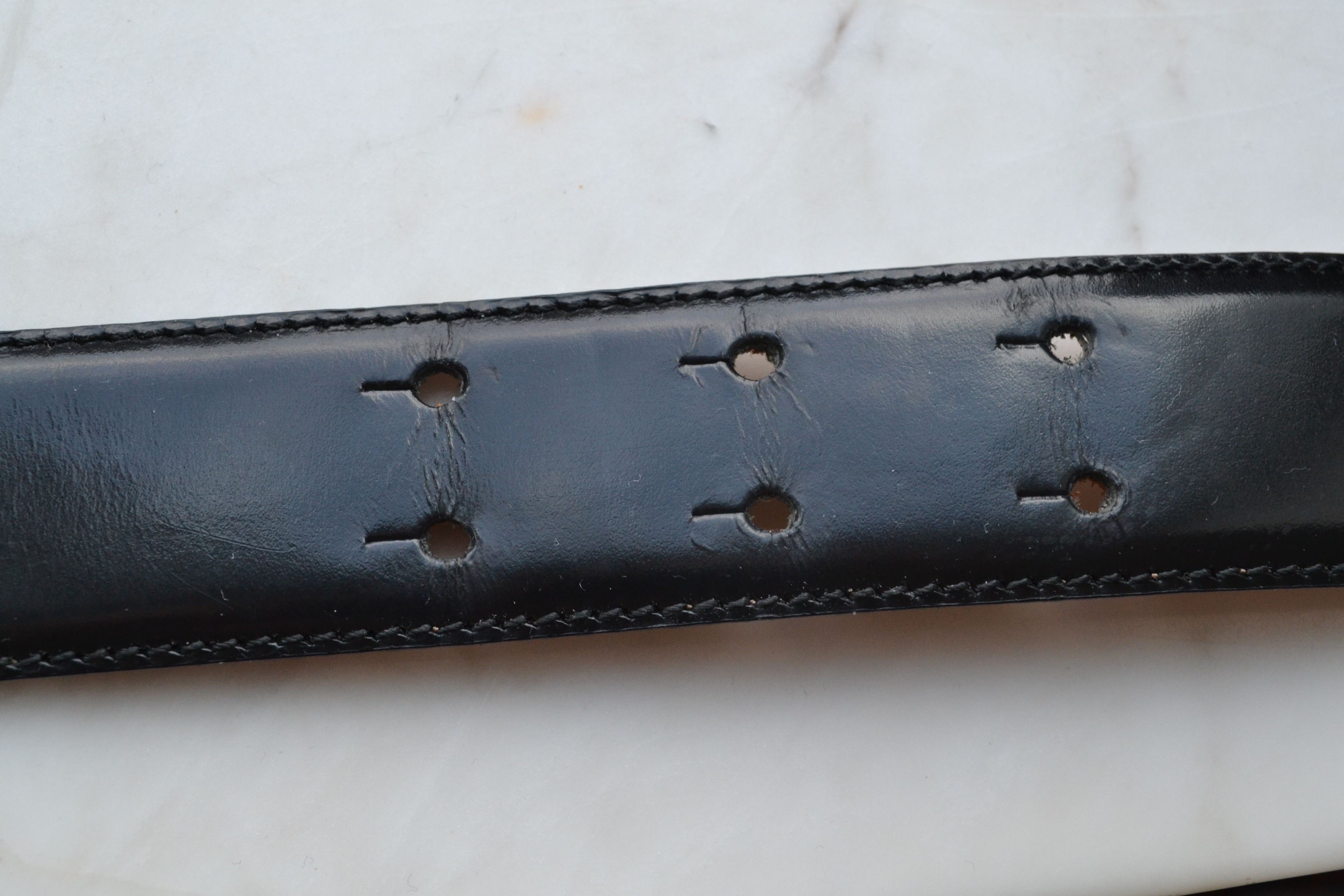 Moschino MOSCHINO Belt Leather Logo Vintage 90s Buckle Metal Black Size ONE SIZE - 10 Thumbnail