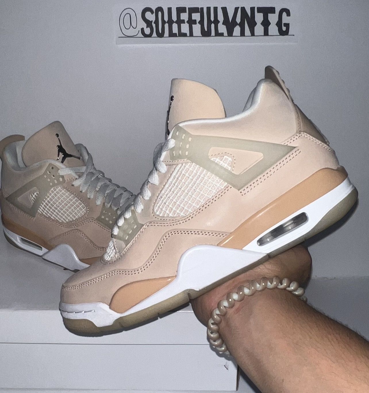 image of Jordan Nike Jordan 4 Retro ‘Shimmer’ - Size 7M/8.5W Shoes in Pink, Men's