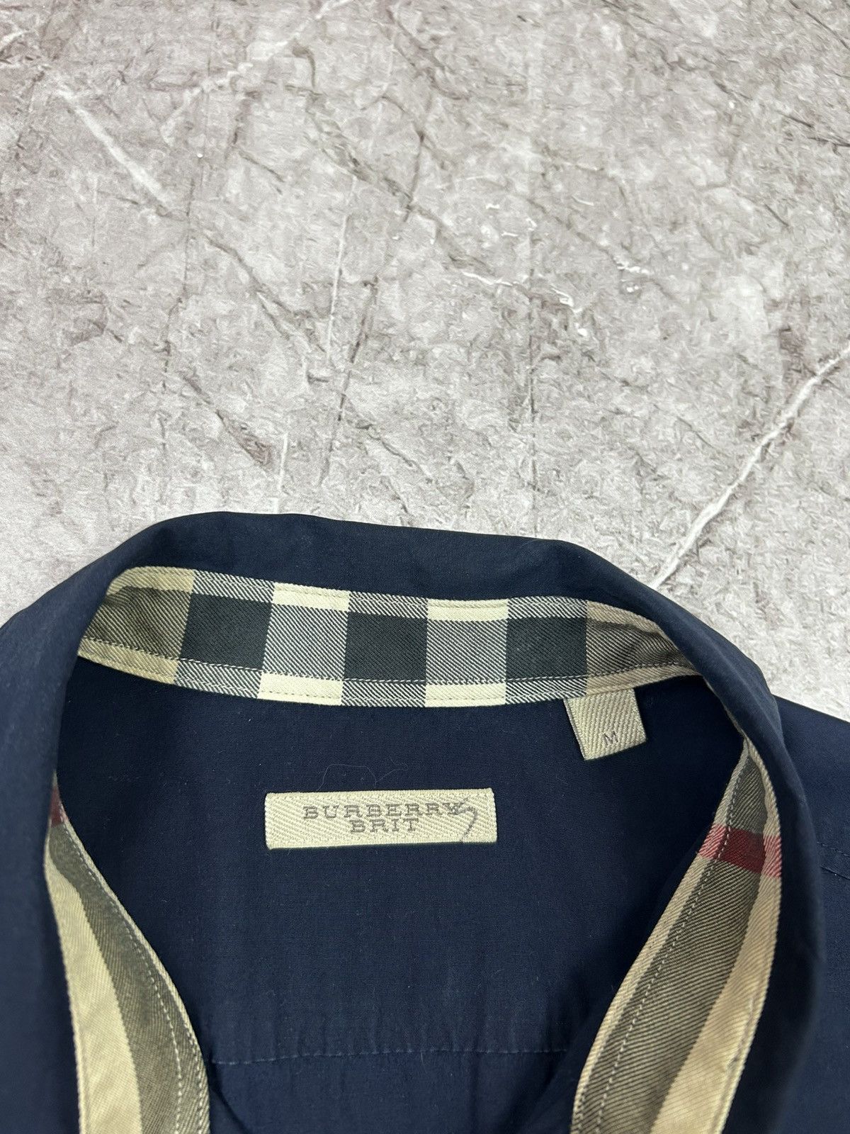 Burberry Burberry Brit Button Up Dark Blue Long Sleeve Nova Check Size US M / EU 48-50 / 2 - 9 Thumbnail