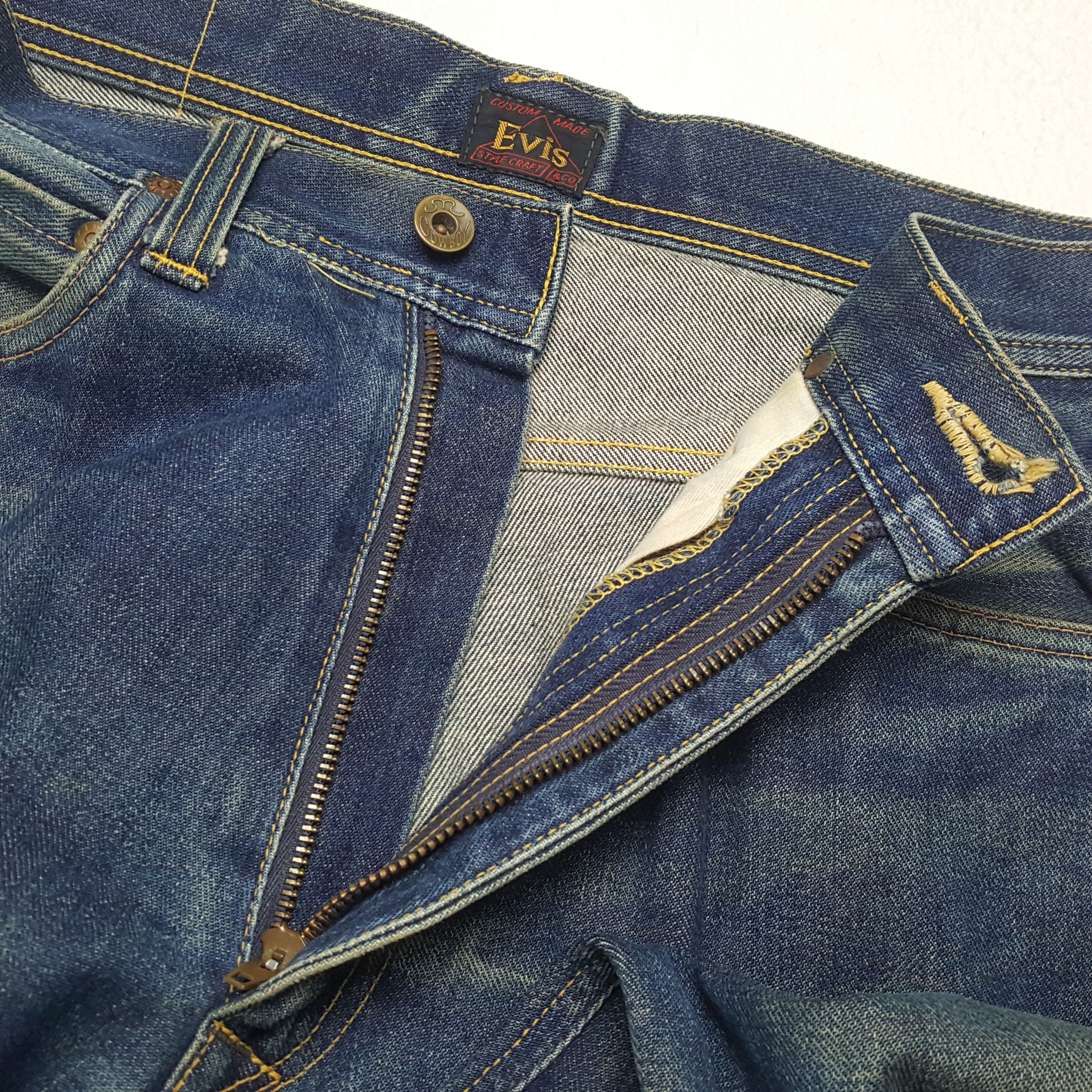 Evisu × Japanese Brand × Vintage Vintage EVIS Japanese Brand Daicock Custom Style Jeans Size US 29 - 13 Thumbnail