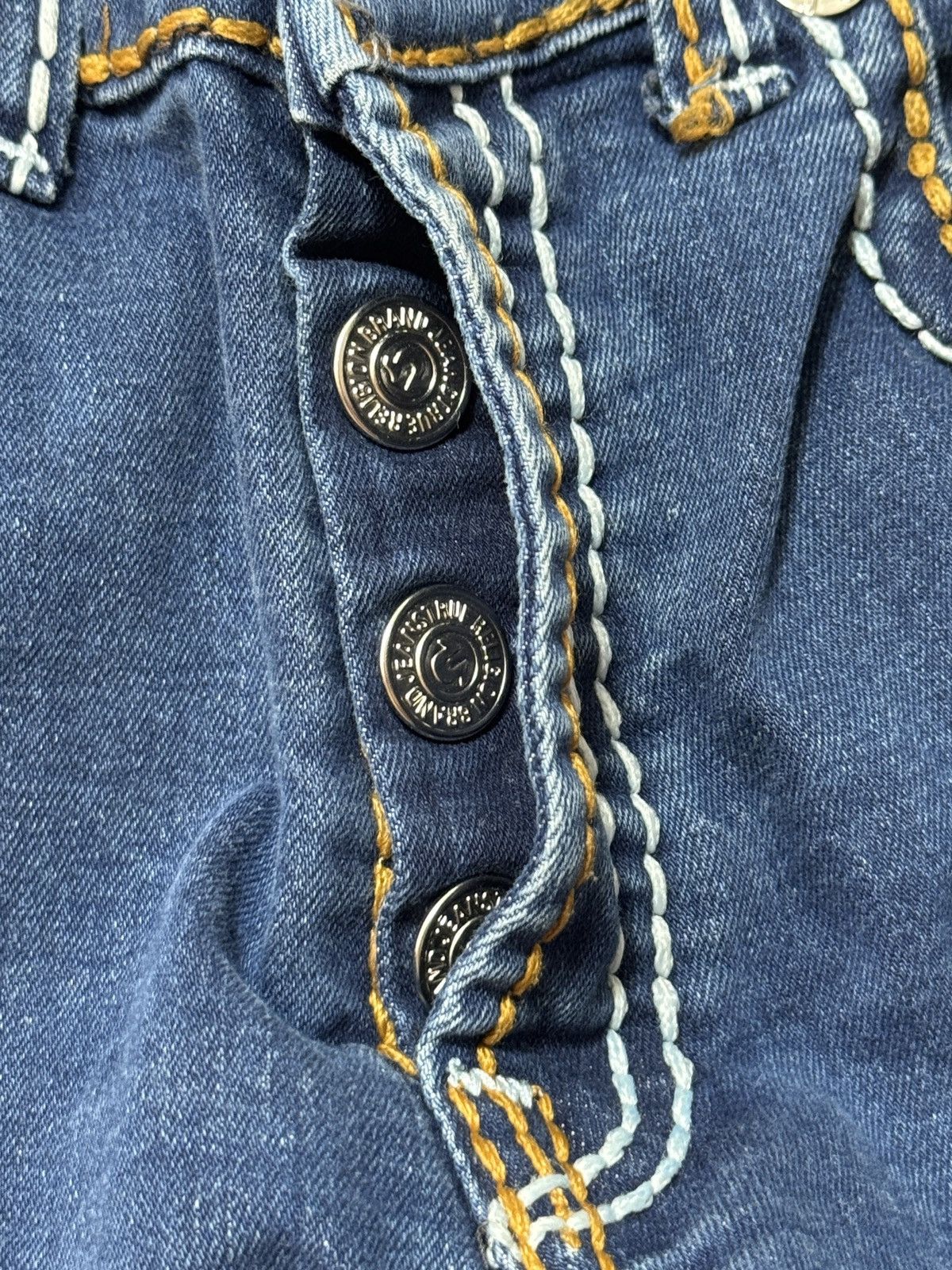 True Religion VINTAGE TRUE RELIGION CONTRASTING SEAMS SKINNY JEANS Size 30" / US 8 / IT 44 - 13 Thumbnail
