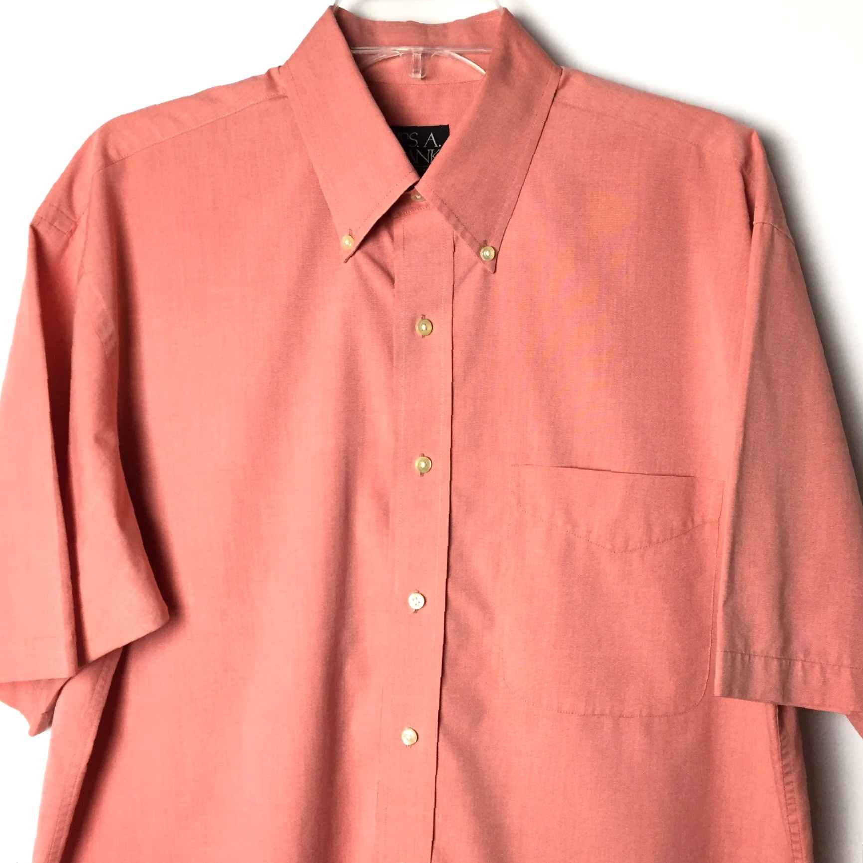 Jos. A. Bank Jos A Bank Shirt Mens M Pink Short Sleeve Button-Up Casual Size US M / EU 48-50 / 2 - 3 Thumbnail