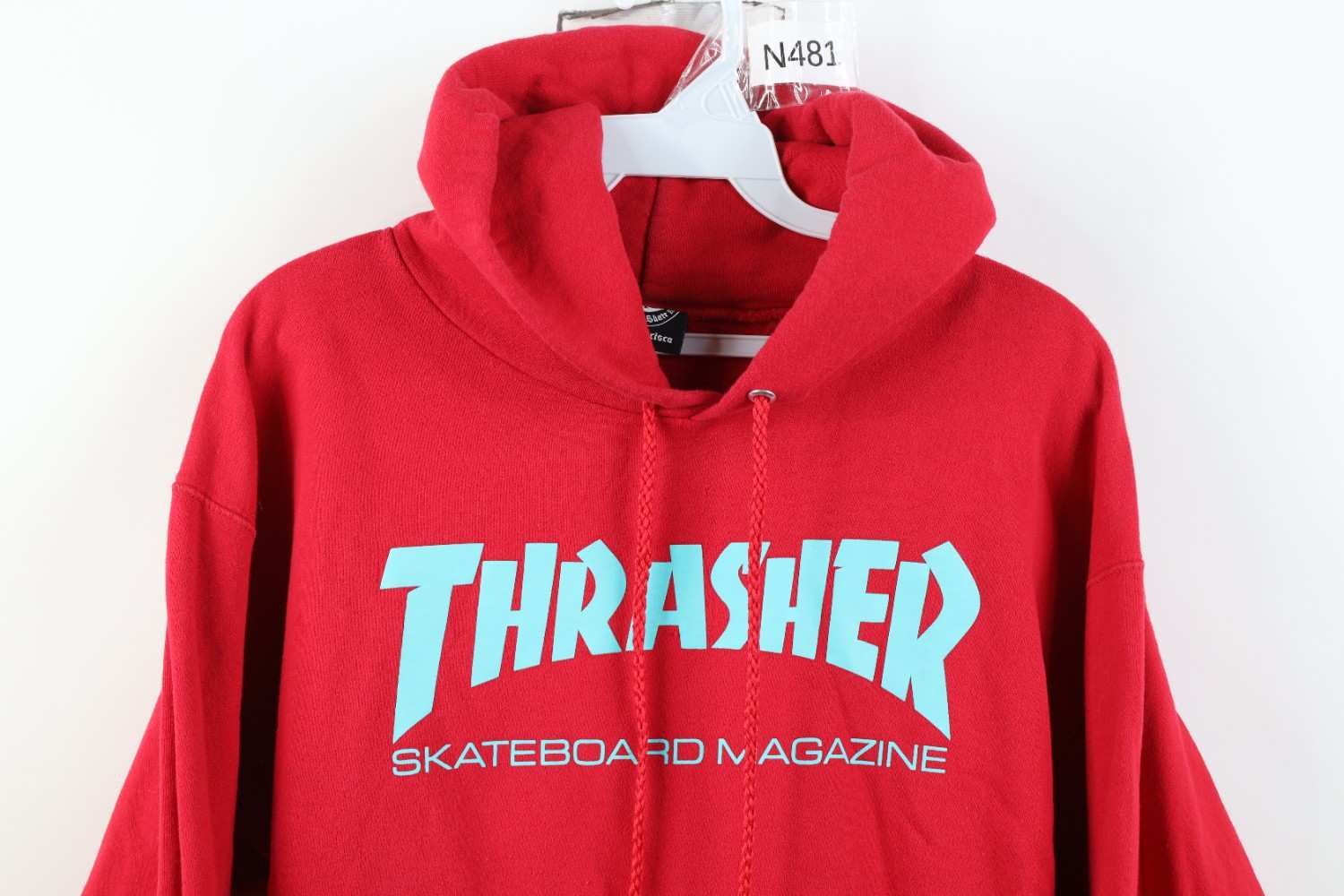 Thrasher Vintage Y2K Thrasher Skateboard Magazine Spell Hoodie Red Size US S / EU 44-46 / 1 - 2 Thumbnail