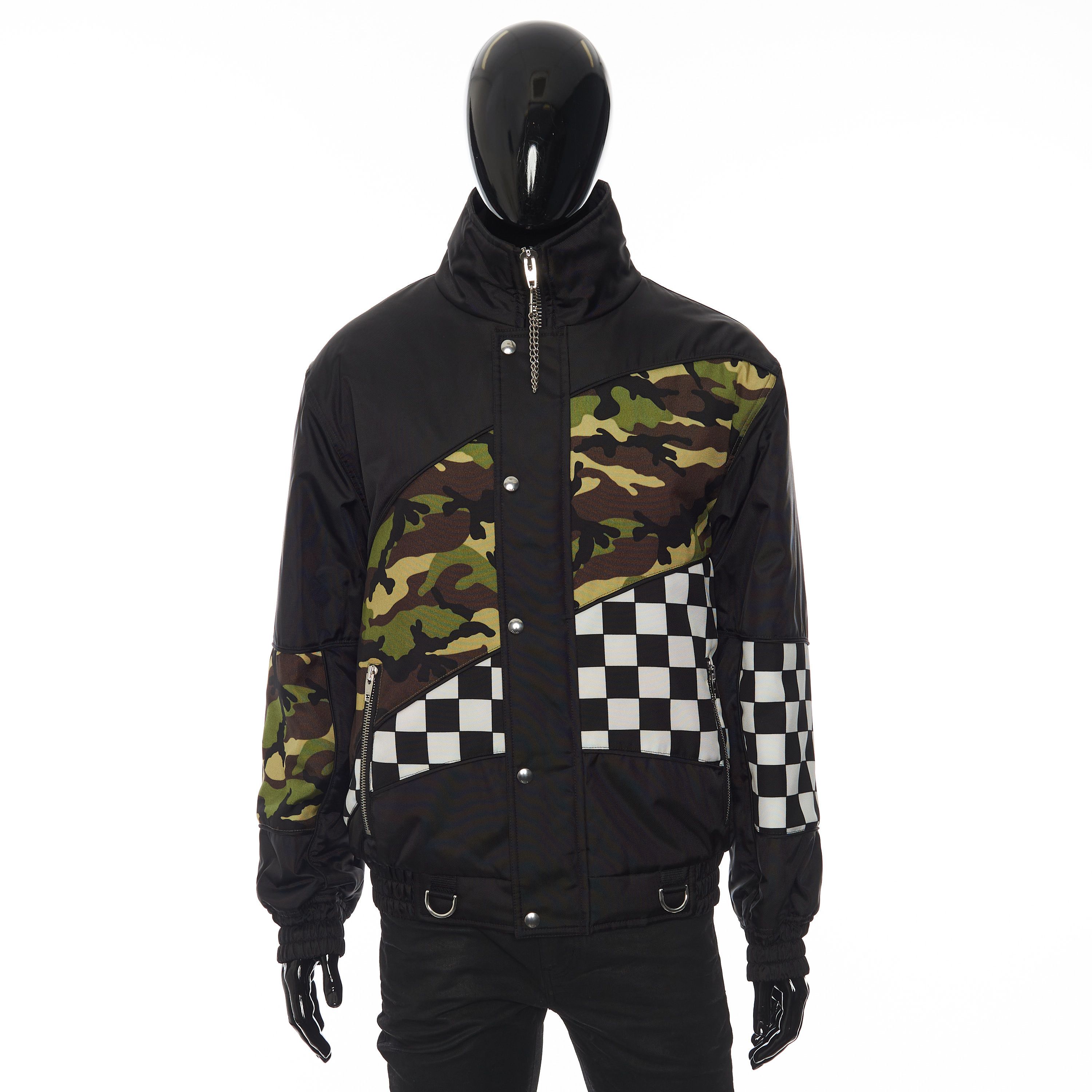 Celine Patchwork Shell Bomber Jacket In Black Technical Fabric Size US M / EU 48-50 / 2 - 1 Thumbnail