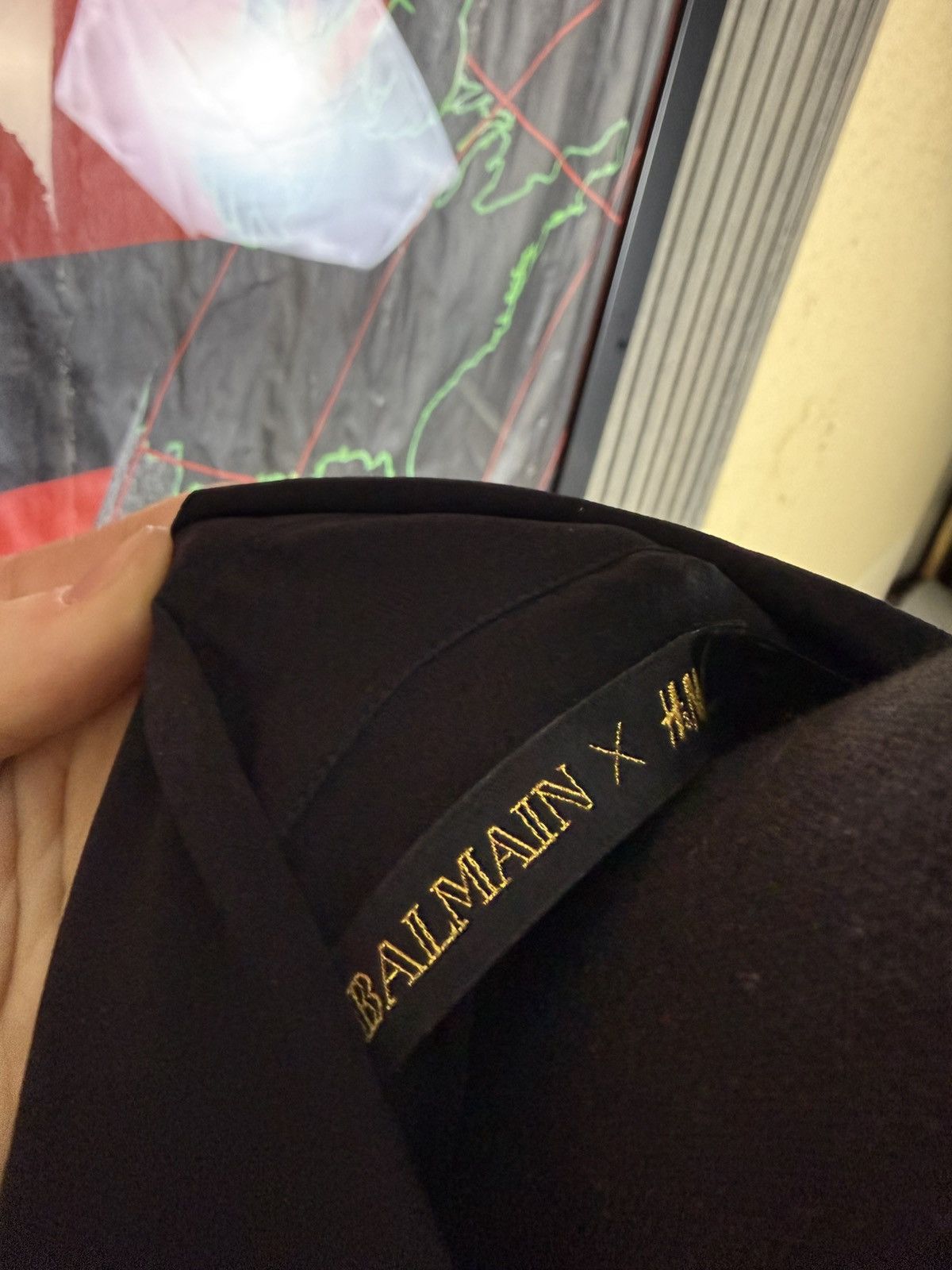 Balmain Balmain x H&M Black Embellished Sheer Long-Sleeve Size XS / US 0-2 / IT 36-38 - 6 Thumbnail