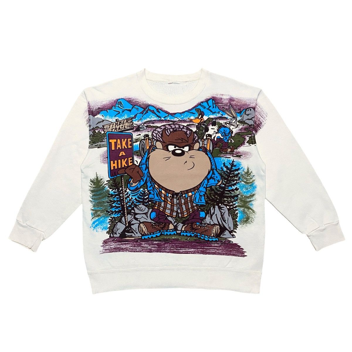 Cartoon Network Rare‼️🔥Vintage 90's Looney Tunes Tasmanian Devil Sweatshirt Size US M / EU 48-50 / 2 - 1 Thumbnail
